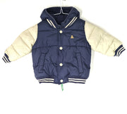 Gap Toddlers' Quilted Puffer Jacket Hooded Fleece Lined Blue Sz 18-24