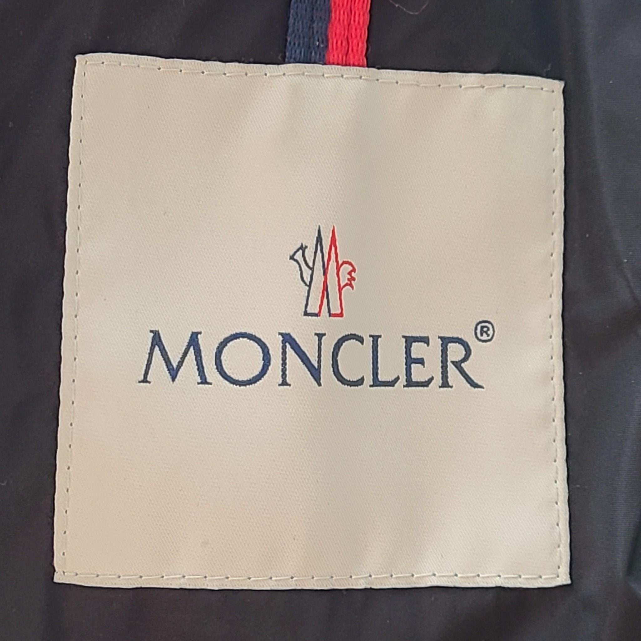 Authentic Moncler Khloe Shearling Long Down Jacket with Fur Black Sz 2 (US Sz M)