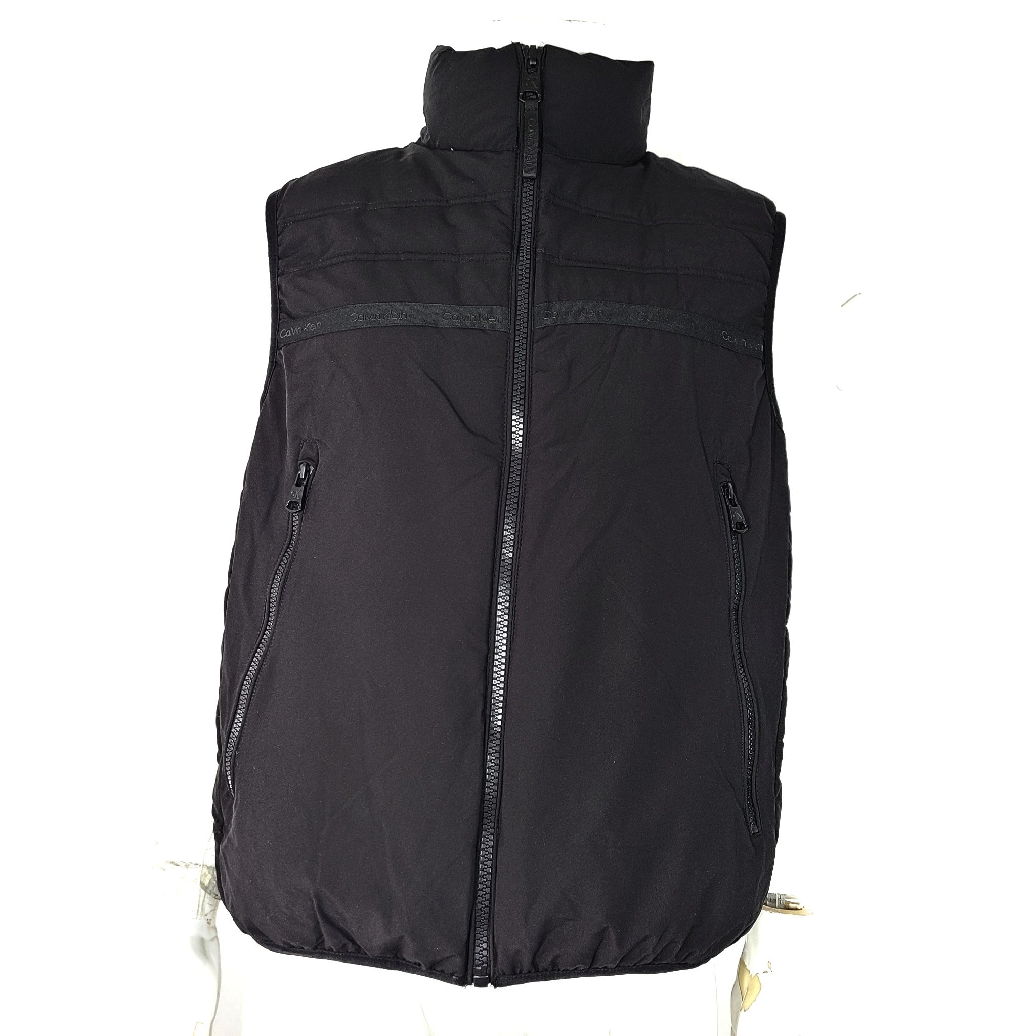 Calvin Klein Men's Puffer Quilted Vest Fully Lined Black