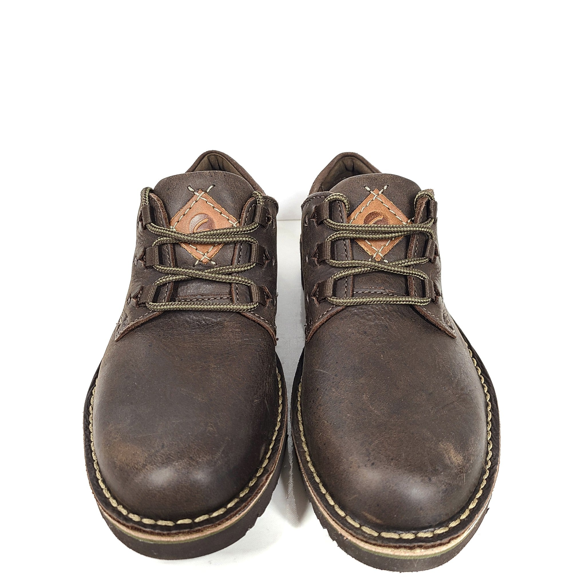 Clarks Men's Eastford Low Leather Shoes Comfort OrthoLite Footbed Brown Sz 7.5 M