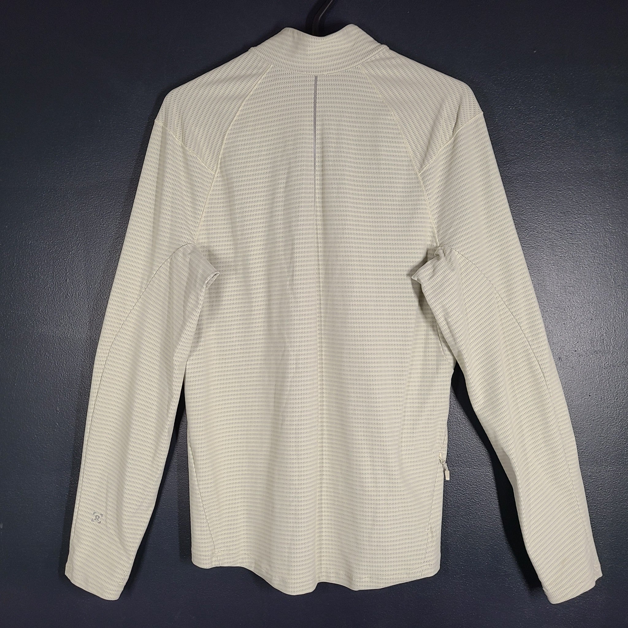 Lululemon Men's Surge Warm Half-Zip Shirt Heathered Gray/ White Sz S