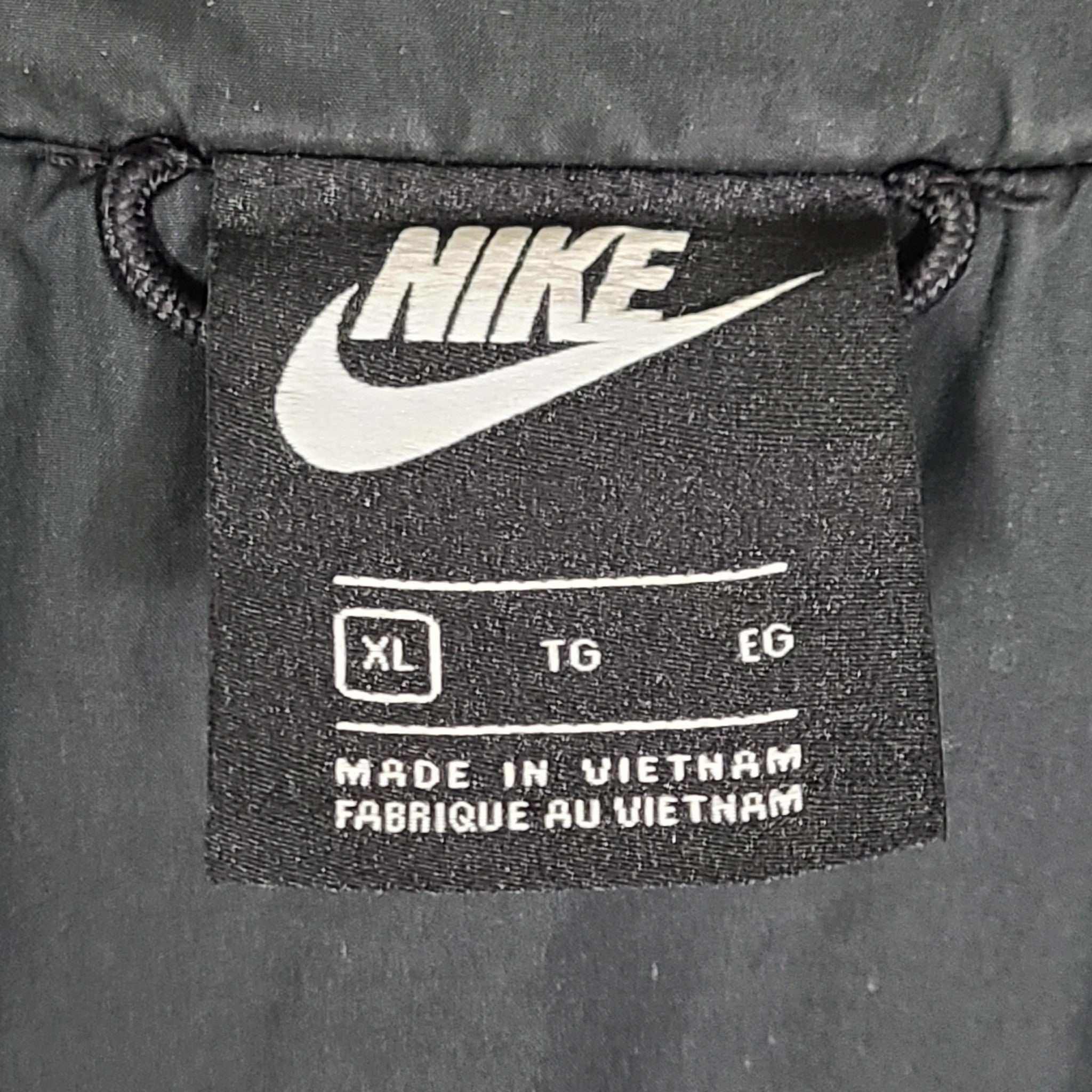 Nike Men's Bomber Jacket Lined Windrunner Warm Sport CD9234-010 Black/White XL