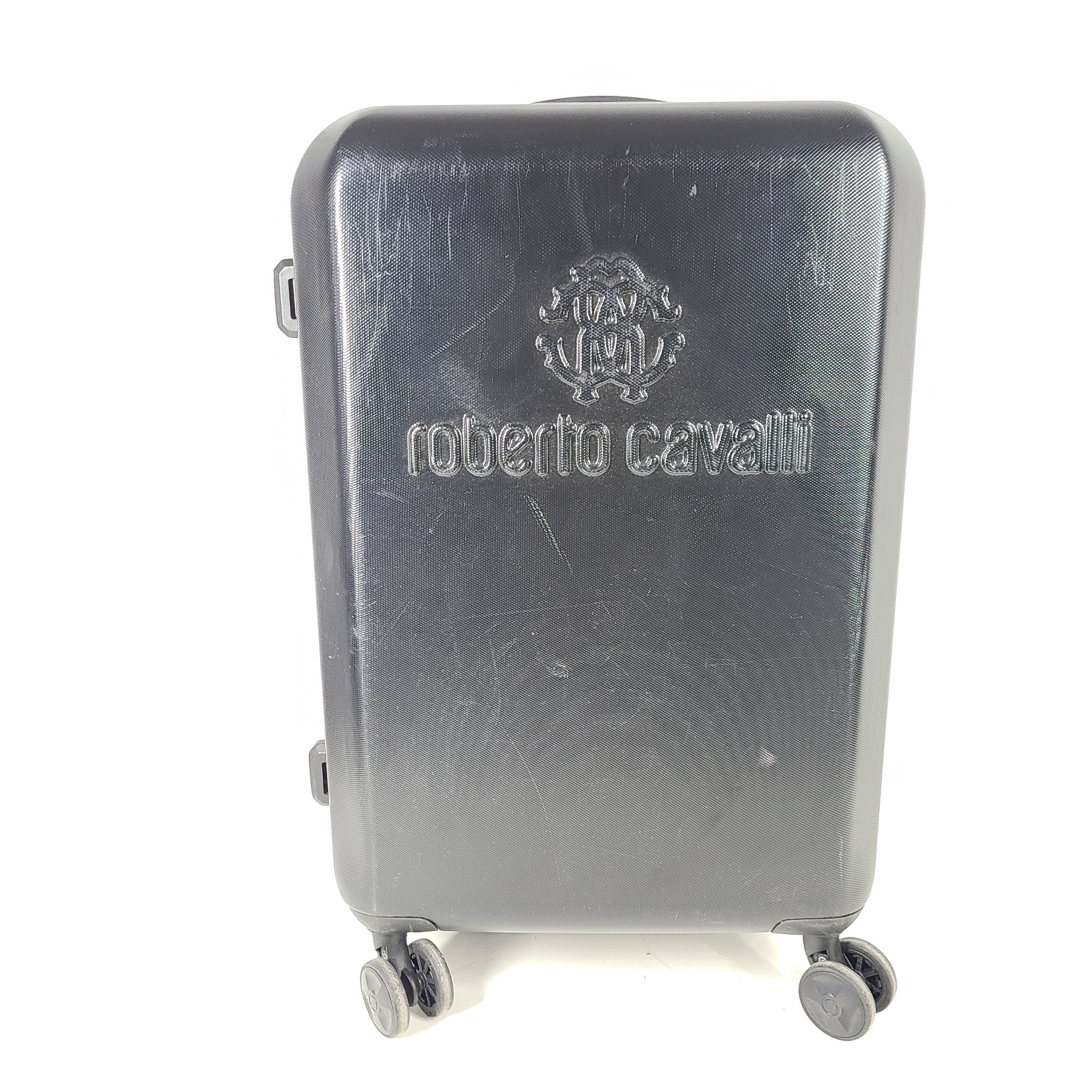 Roberto Cavalli 23" Spinner Carry On Cabin Hardside Luggage Lock Expand PC Black