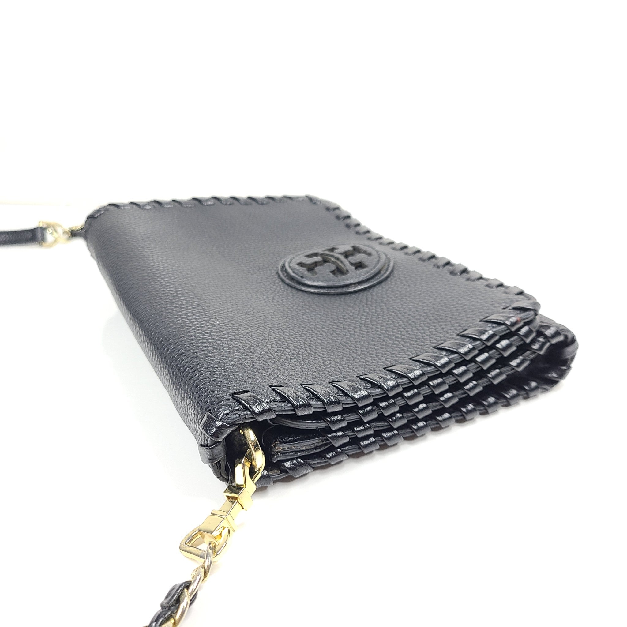 Tory Burch Marion Combo Crossbody Bag Leather Black