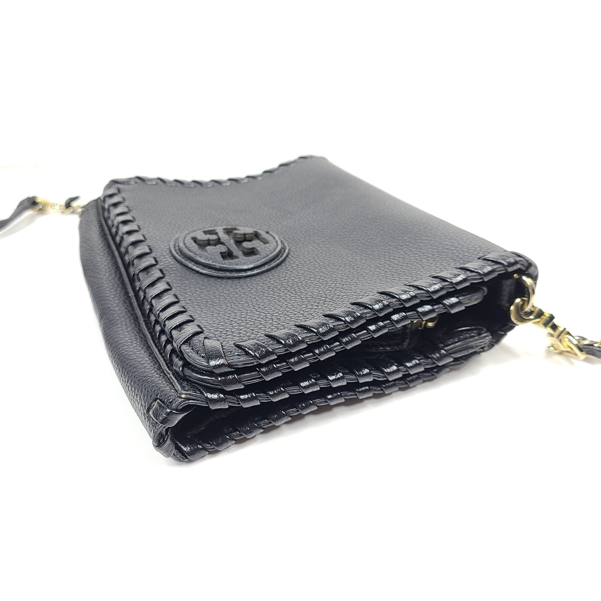 Tory Burch Marion Combo Crossbody Bag Leather Black