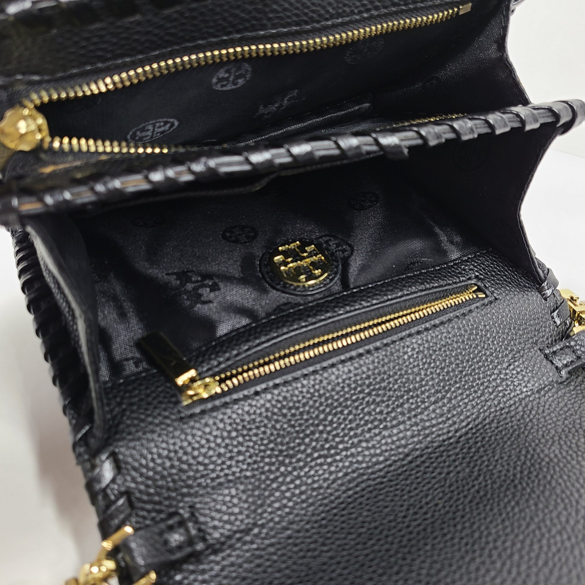 Tory Burch Marion Combo Crossbody Bag Leather Black