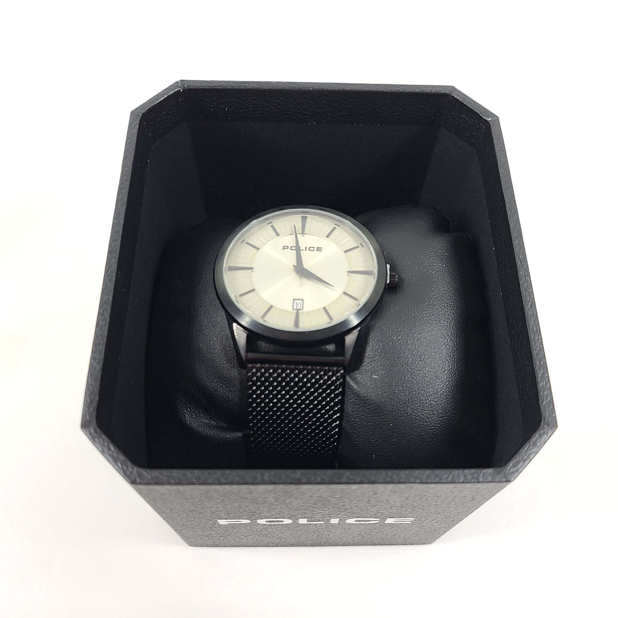 Police Men's Analogue Classic Quartz Watch Stainless Steel Strap 45 mm Black