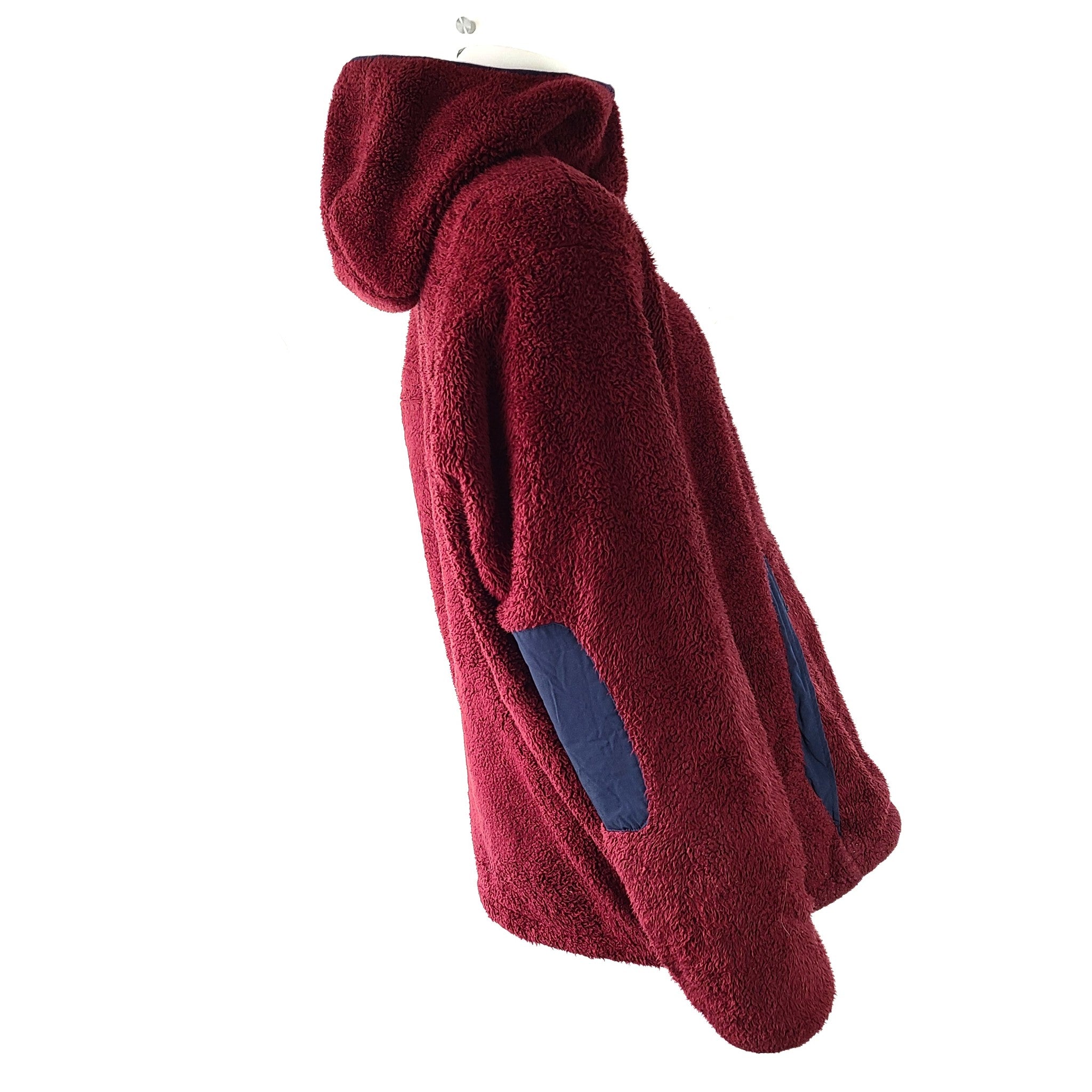 North Face TNF Men's Campshire Pullover Sherpa Fleece 1/2 Zip Hood Burgundy XXL