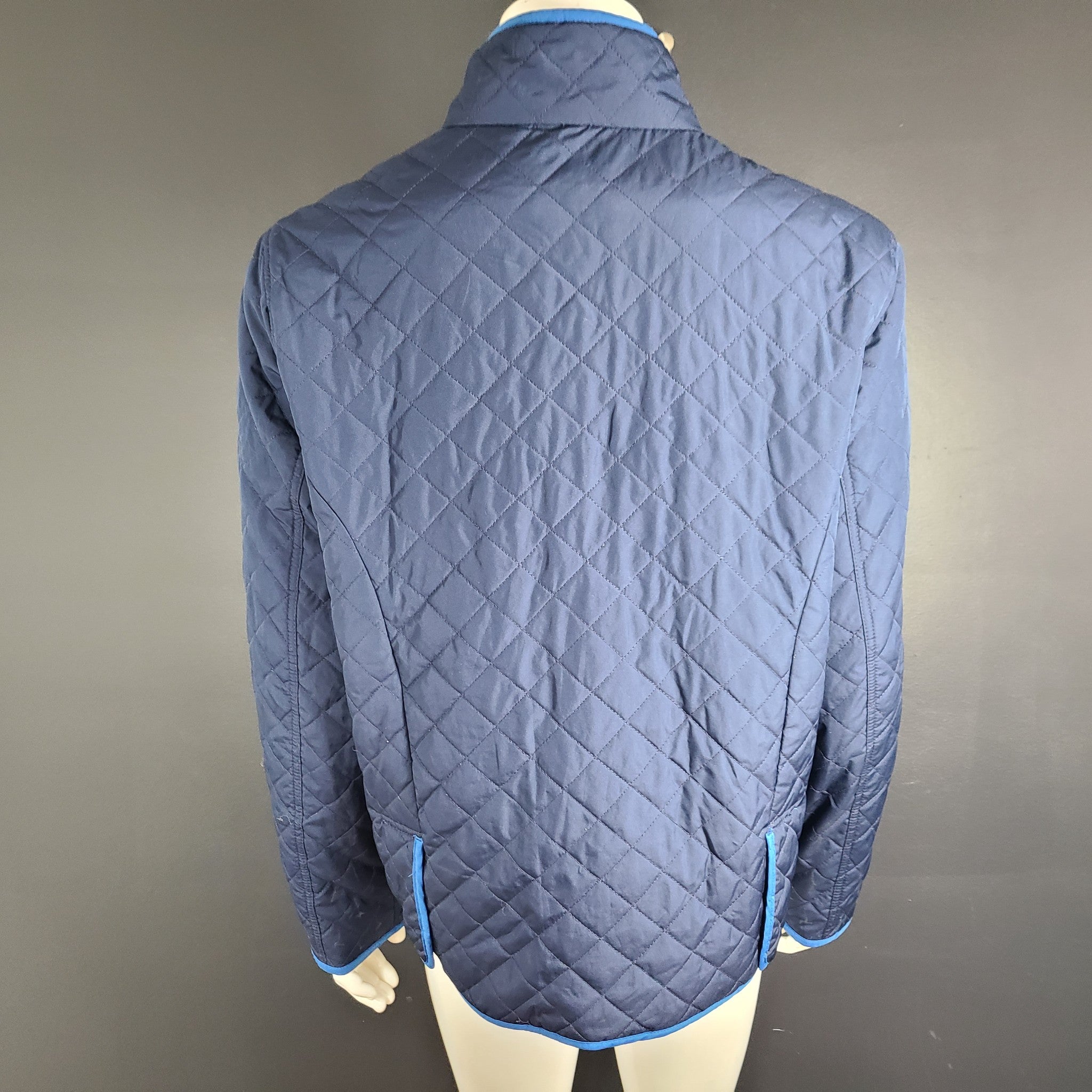 Tommy Hilfiger Men's Reversible Water Resistant Windbreaker Jacket Blue Sz L