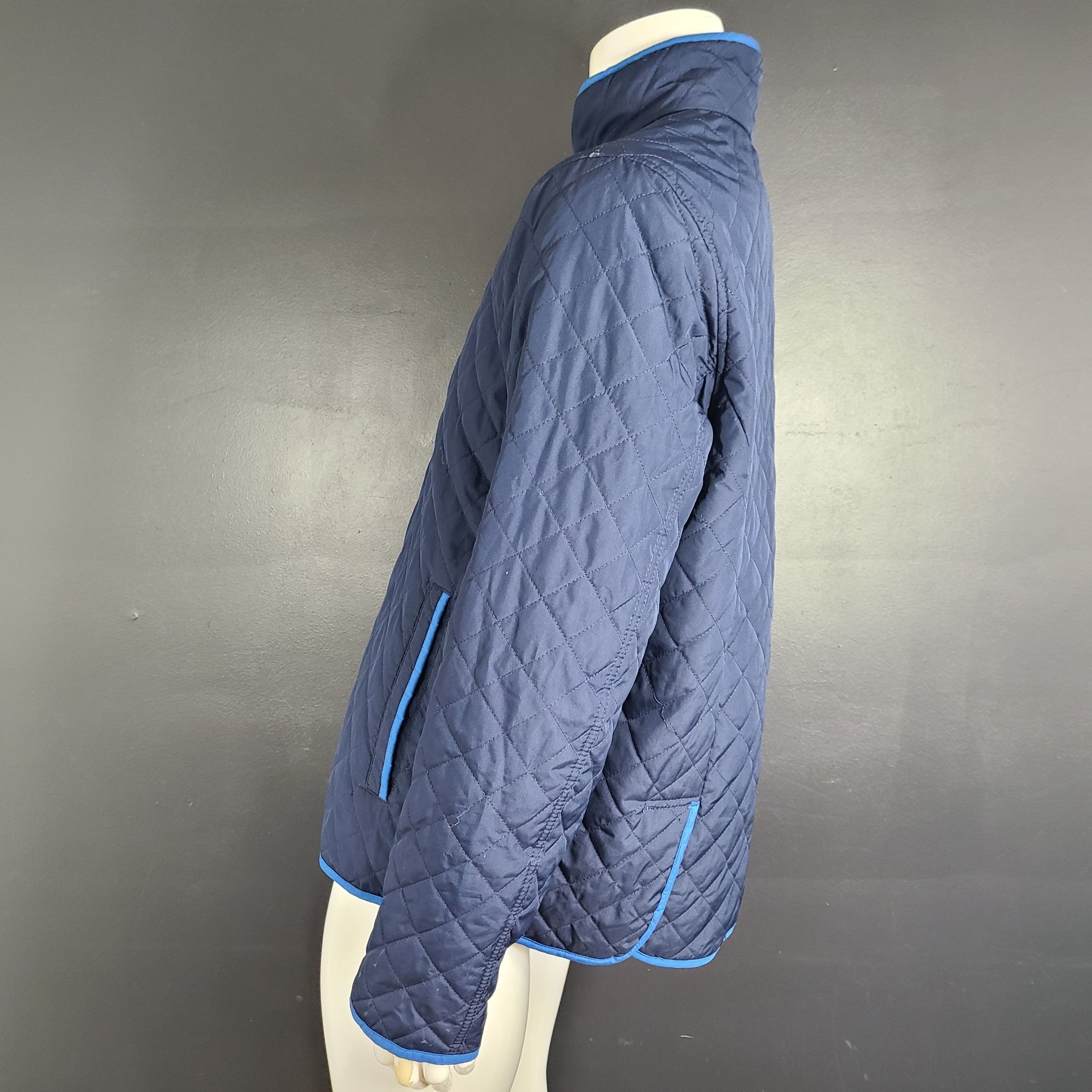 Tommy Hilfiger Men's Reversible Water Resistant Windbreaker Jacket Blue Sz L