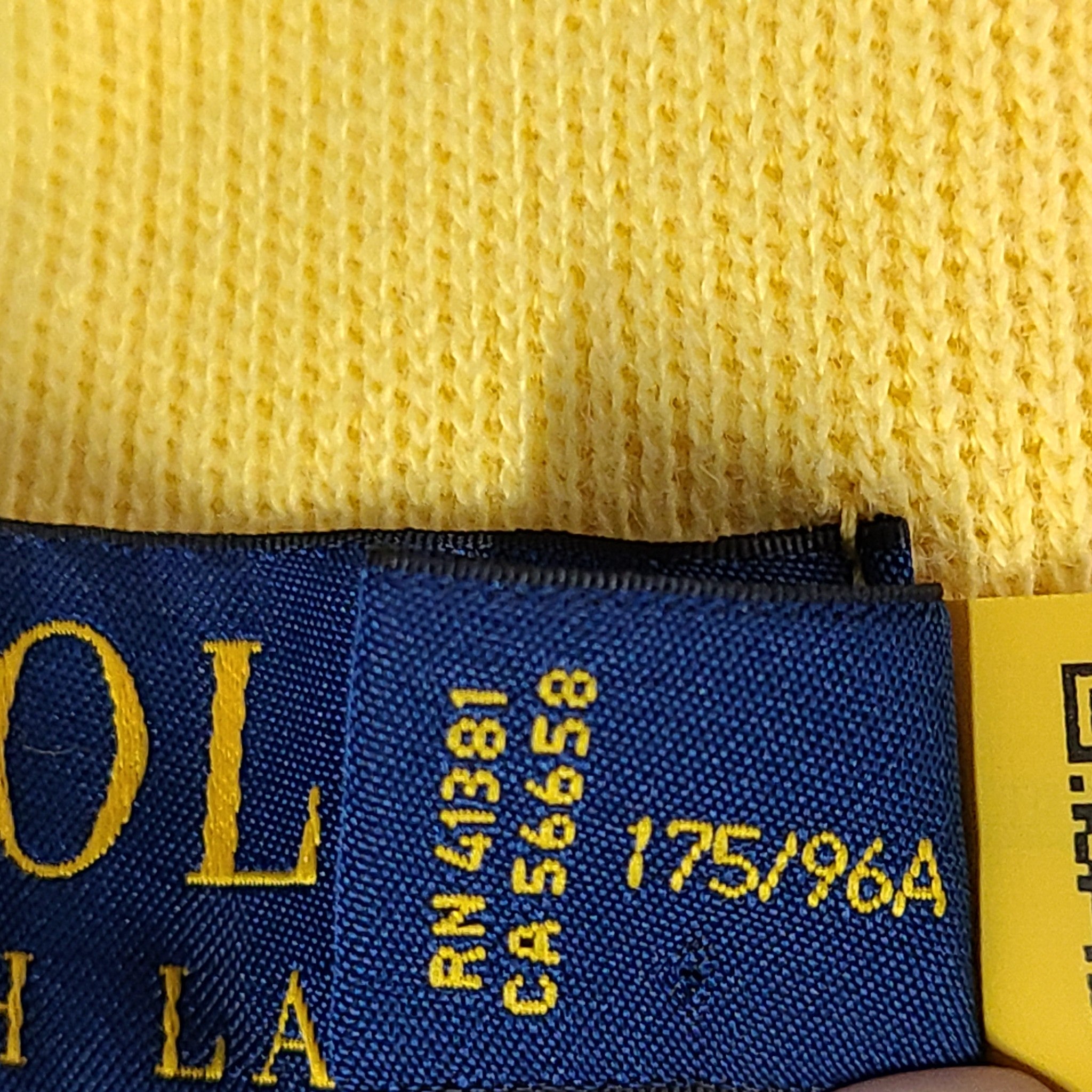 Polo Ralph Lauren Men's Jersey Quarter-Zip Pullover Sweater LS Shirt Yellow Sz M