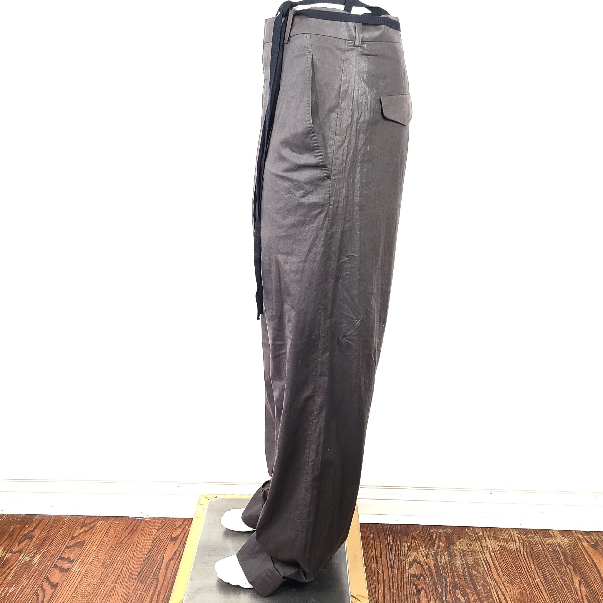 Ann Demeulemeester Men's Leon Comfort Fit Trousers Pants Long Cotton Brown Sz 32