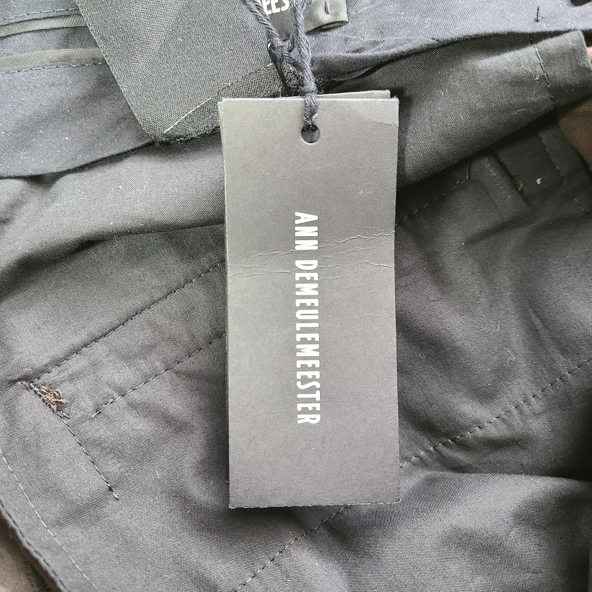 Ann Demeulemeester Men's Leon Comfort Fit Trousers Pants Long Cotton Brown Sz 32