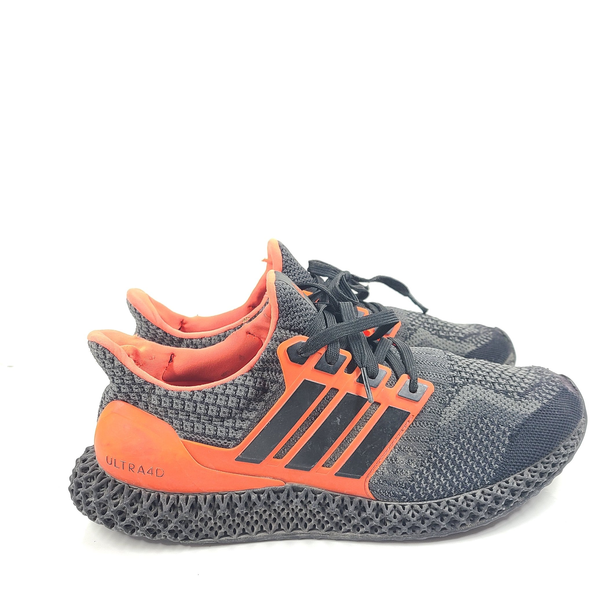 Adidas Men's Ultra 4D 5.0 Sneakers G58159 Black Solar Red Sz 11 READ