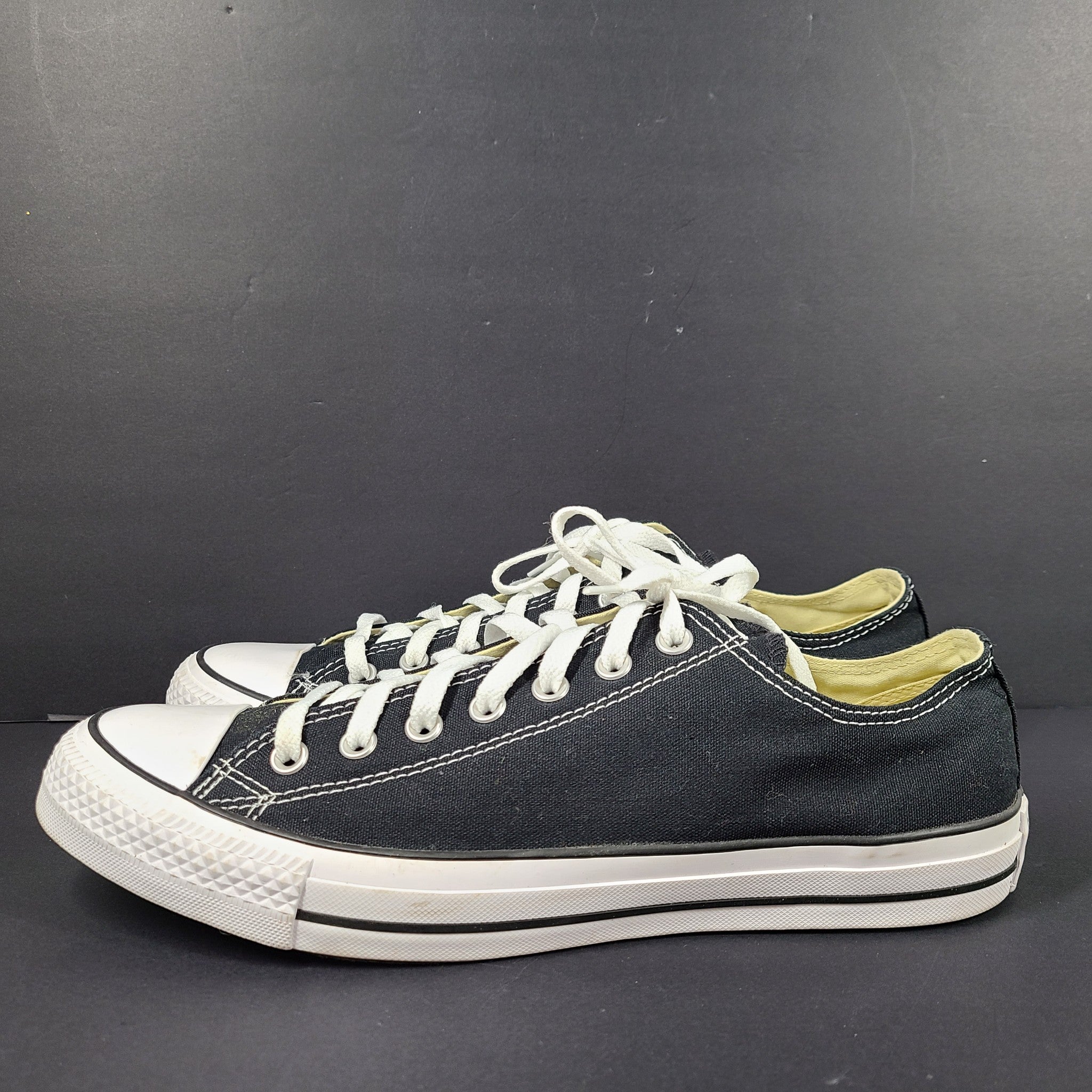 Converse Chuck Taylor All Star Low Top Sneakers M9166 Black Sz M12/W14