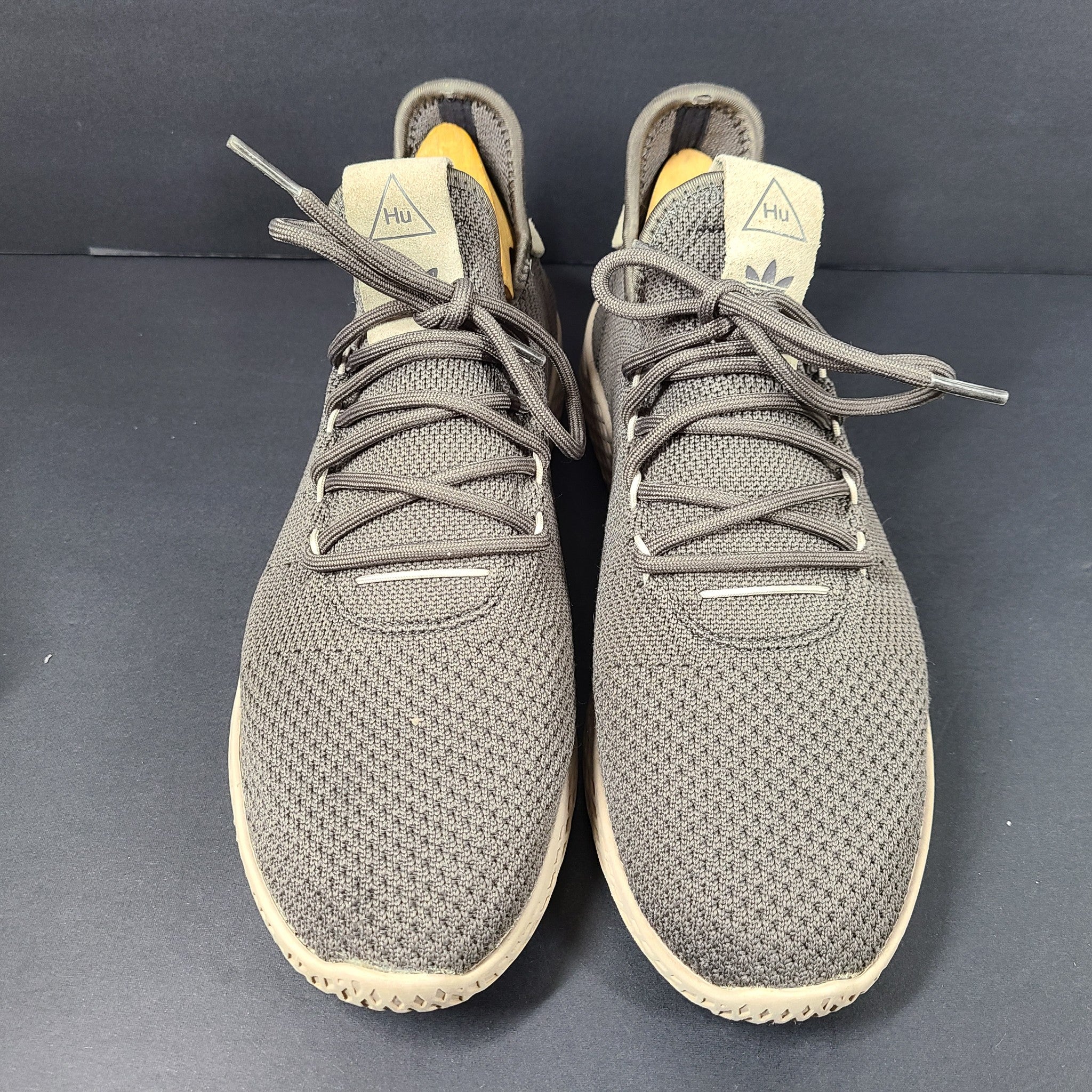 Adidas Men's Tennis HU Sneakers Primeknit Upper GZ9526 Light Brown Sz 8.5