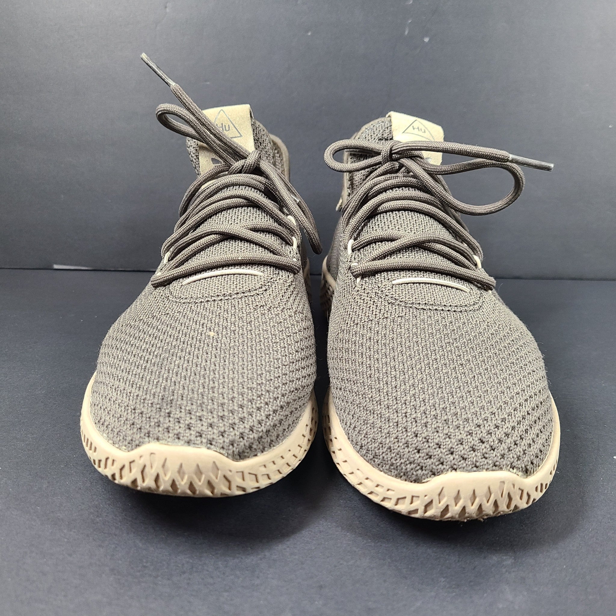 Adidas Men's Tennis HU Sneakers Primeknit Upper GZ9526 Light Brown Sz 8.5