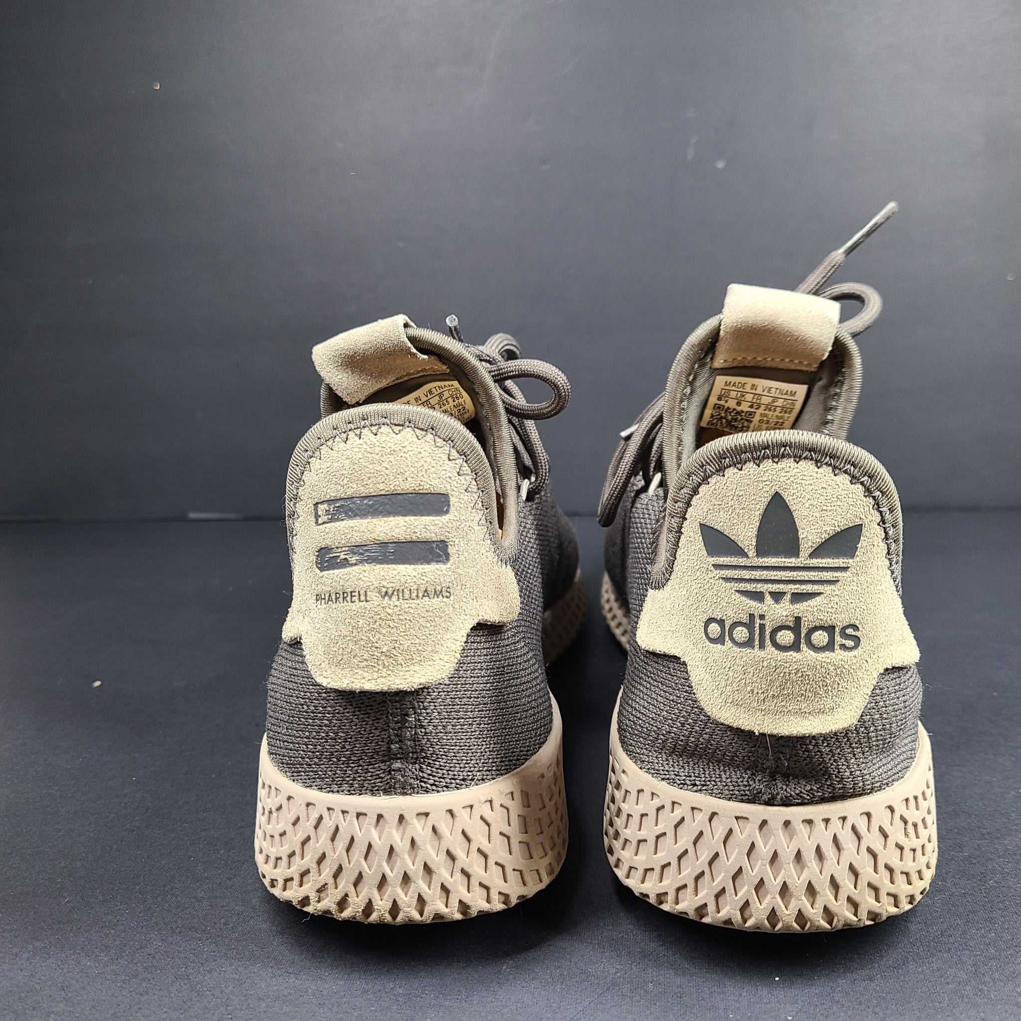 Adidas Men's Tennis HU Sneakers Primeknit Upper GZ9526 Light Brown Sz 8.5