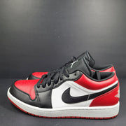 Nike Men's Air Jordan 1 Low "Bred Toe" 553558-612 Gym Red/White-Black Sz 10