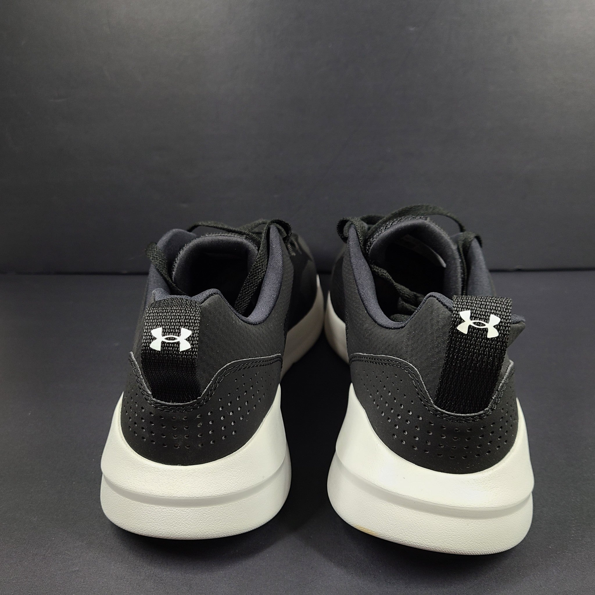 Under Armour Men's UA Essential 'Black White' Sneakers Shoes 3022954-001 Sz 12