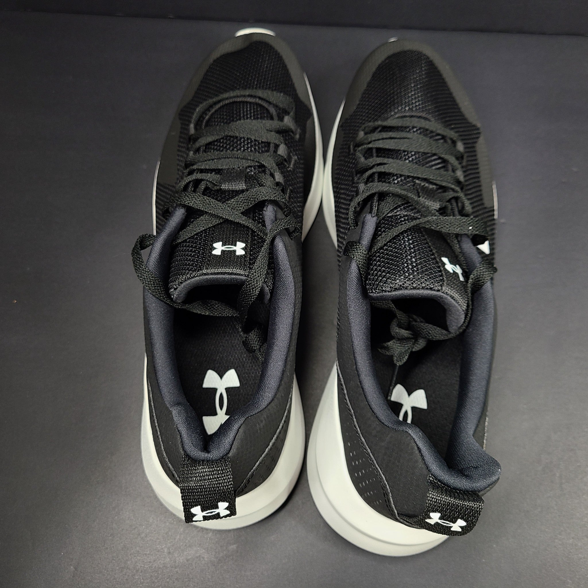 Under Armour Men's UA Essential 'Black White' Sneakers Shoes 3022954-001 Sz 12