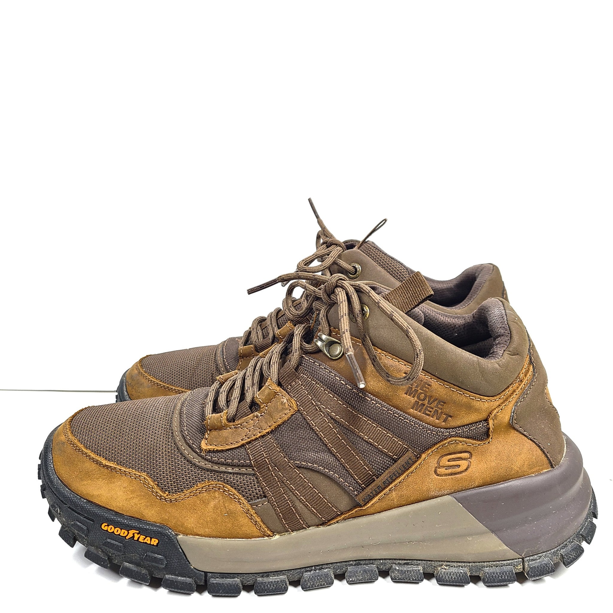 Skechers Men's Norsen Evo Trenton Relaxed Fit Hiking Boots 204429 Brown Sz 9.5