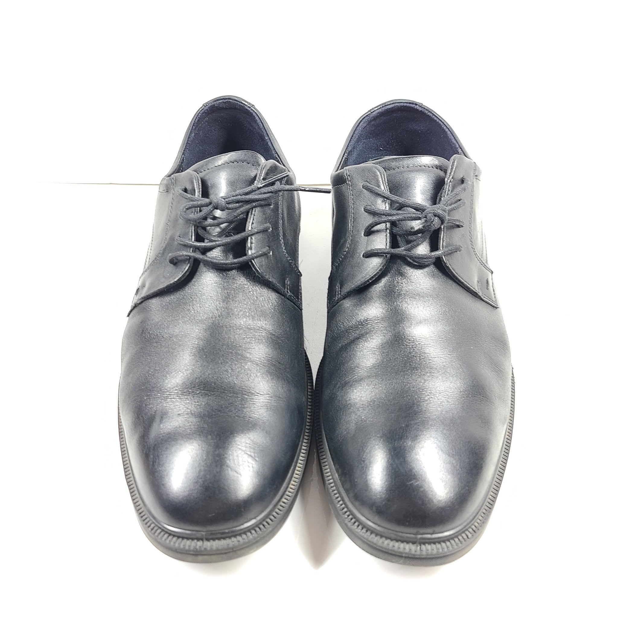 ECCO Men's Square Toe Leather Oxford Dress Shoes Black Sz 11