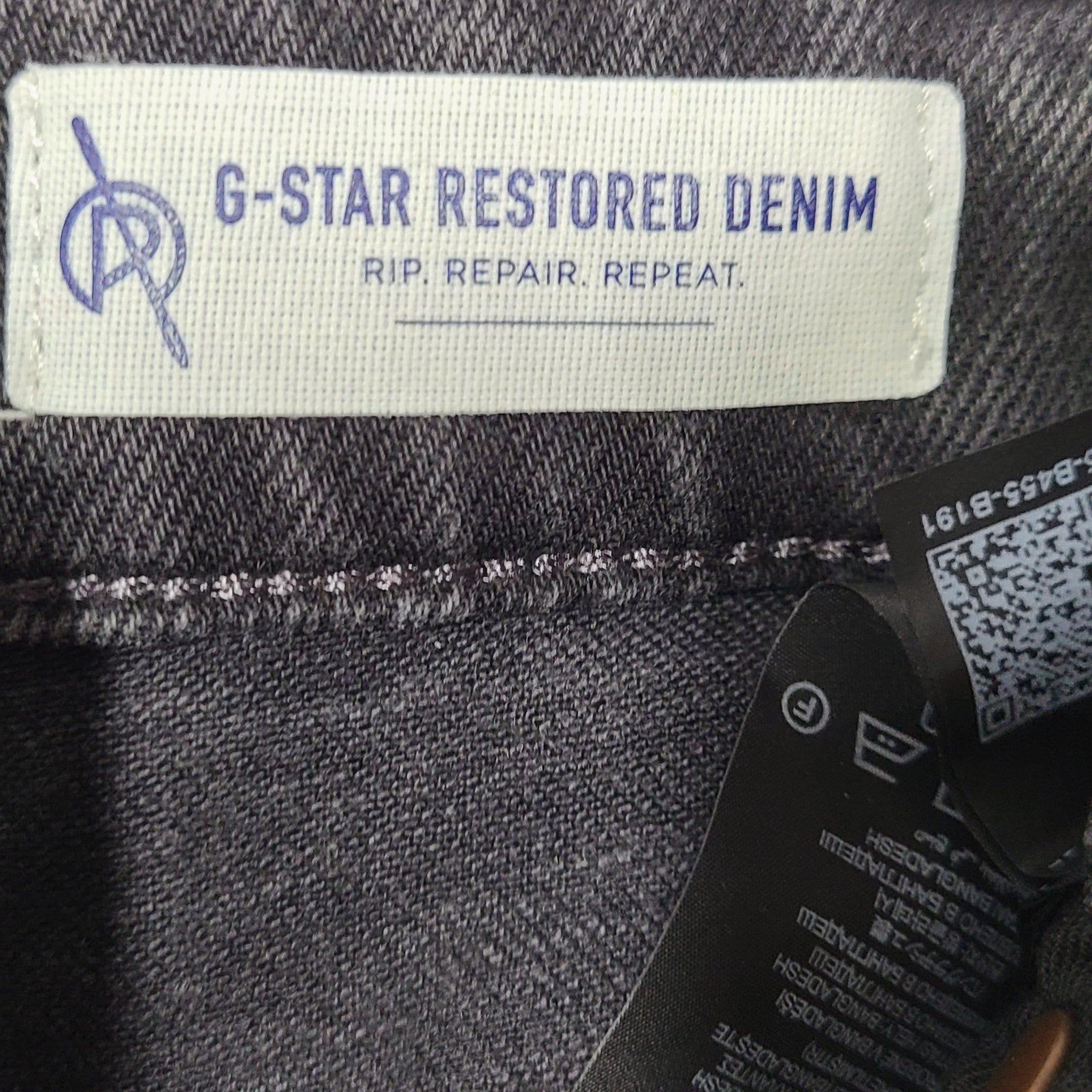 G-Star Men's 5620 3D Slim Jeans Pants Distressed Stretch Skinny Black Sz 34 x32