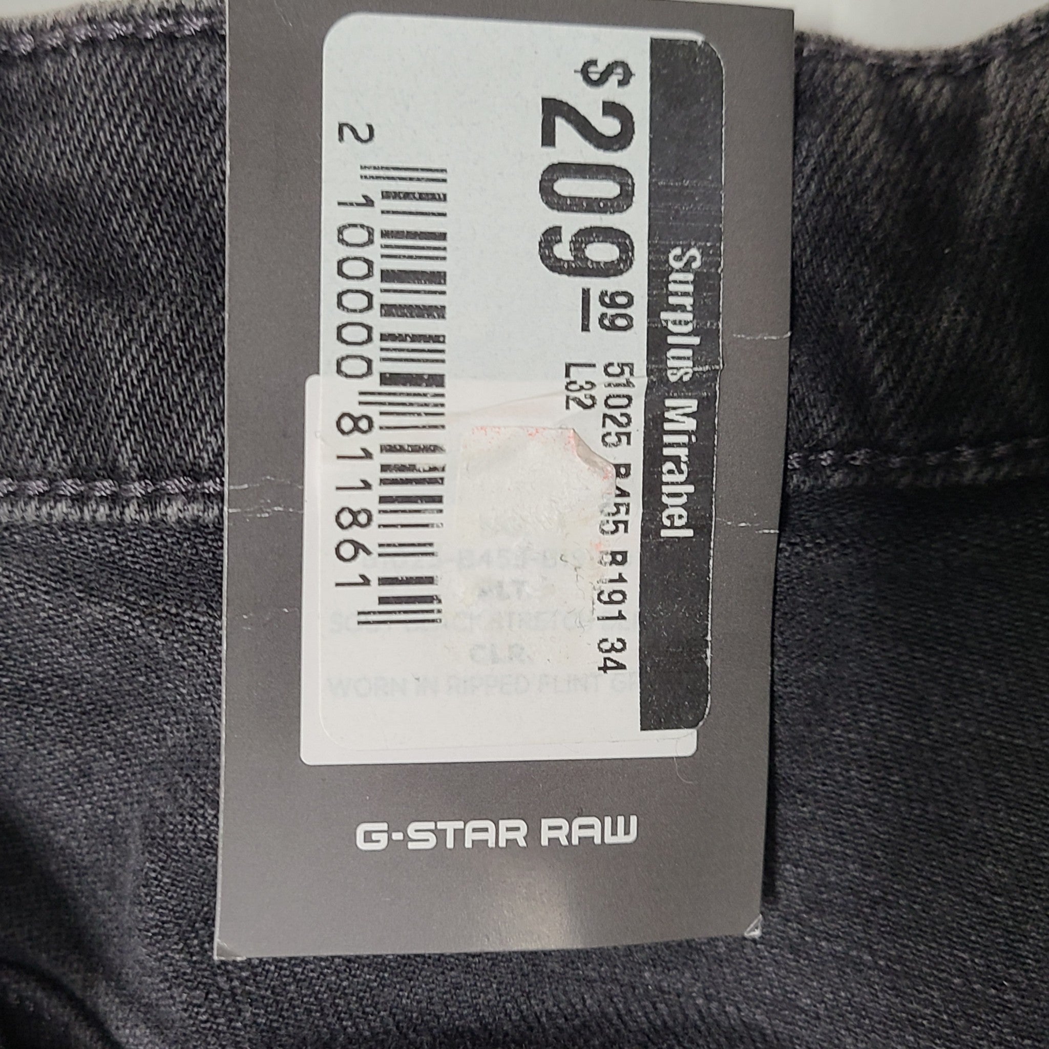 G-Star Men's 5620 3D Slim Jeans Pants Distressed Stretch Skinny Black Sz 34 x32