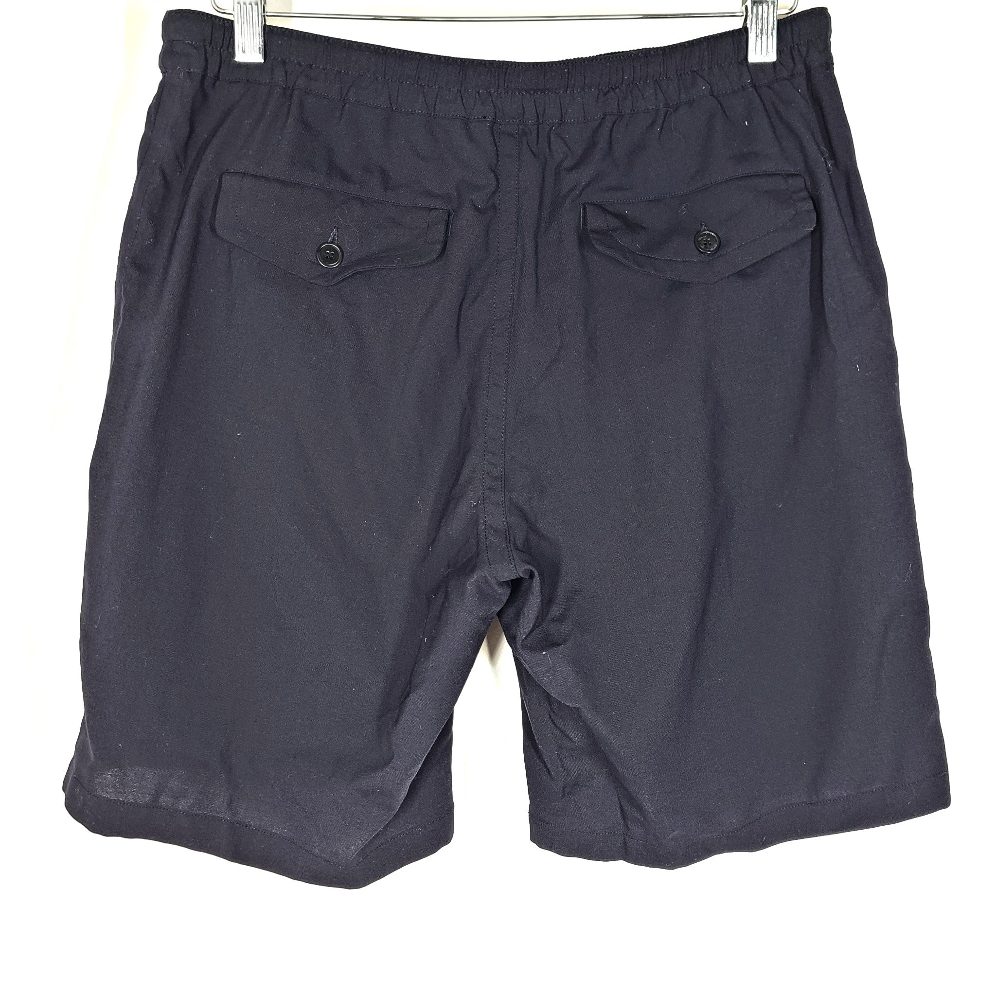 SANDRO Paris Men's Alpha Wool Blend Slim Fit Drawstring Shorts In Blue Sz 42 / L