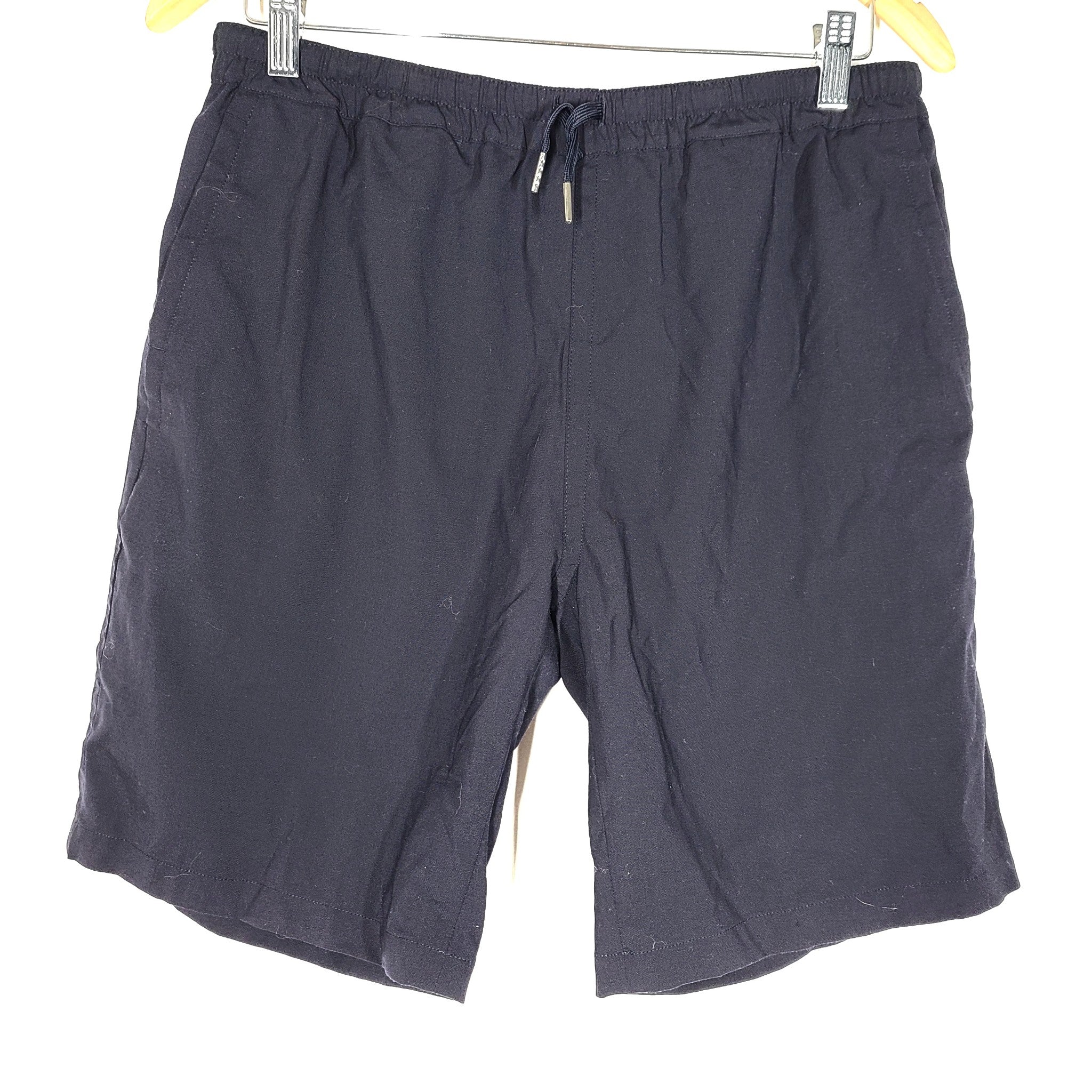 SANDRO Paris Men's Alpha Wool Blend Slim Fit Drawstring Shorts In Blue Sz 42 / L
