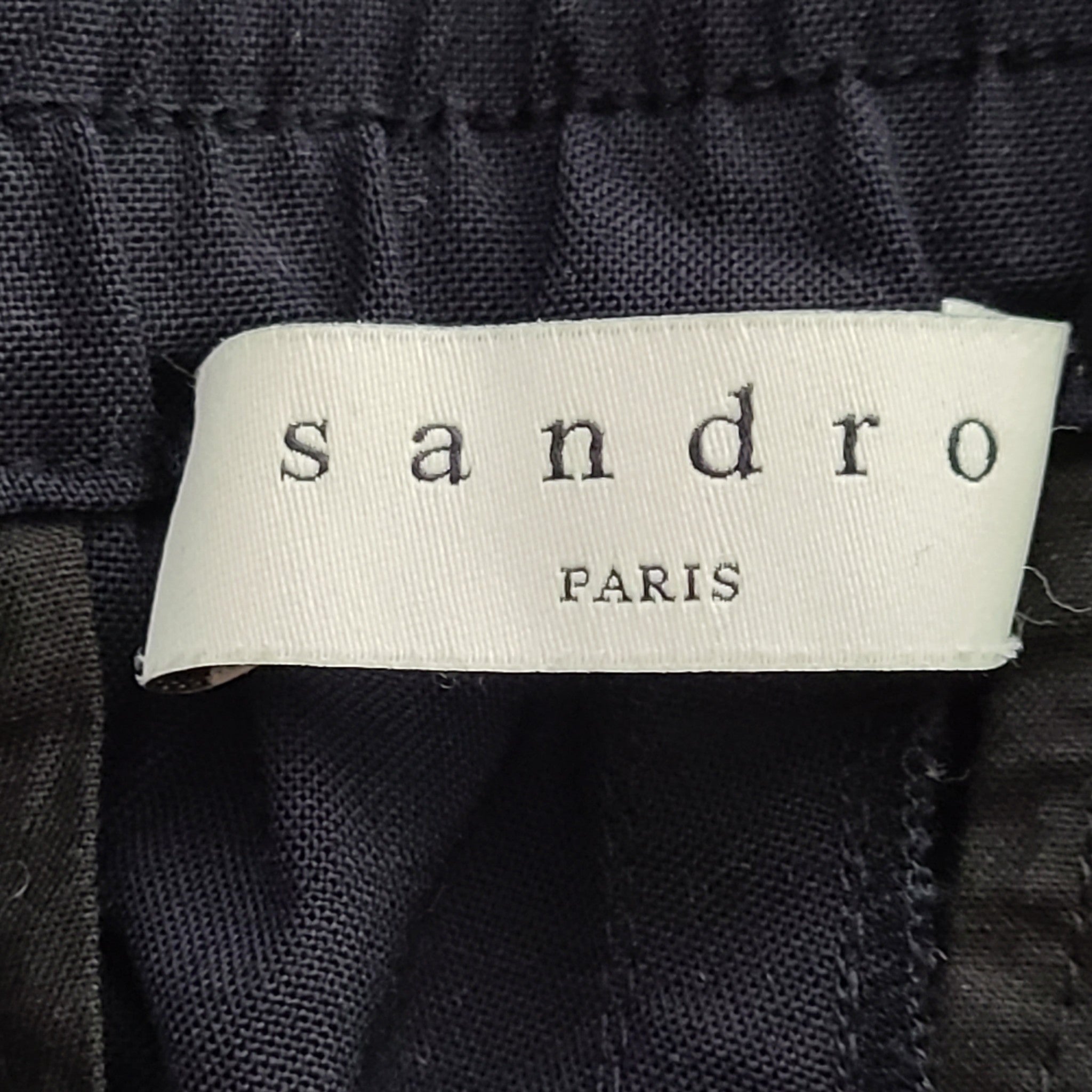 SANDRO Paris Men's Alpha Wool Blend Slim Fit Drawstring Shorts In Blue Sz 42 / L