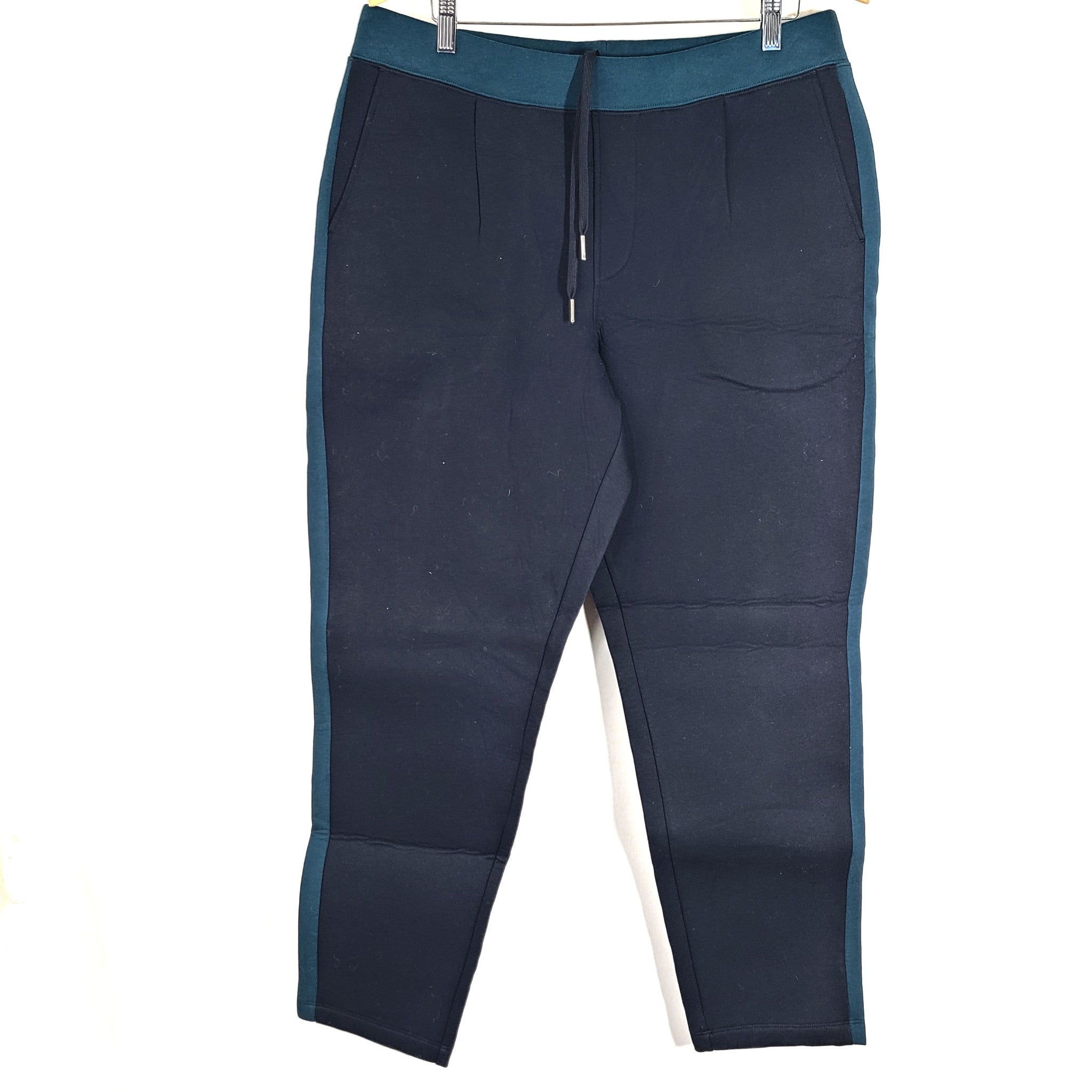 Armani Exchange A|X Men's Bonded Sweatpants Scuba Fabric Navy Teal Sz L
