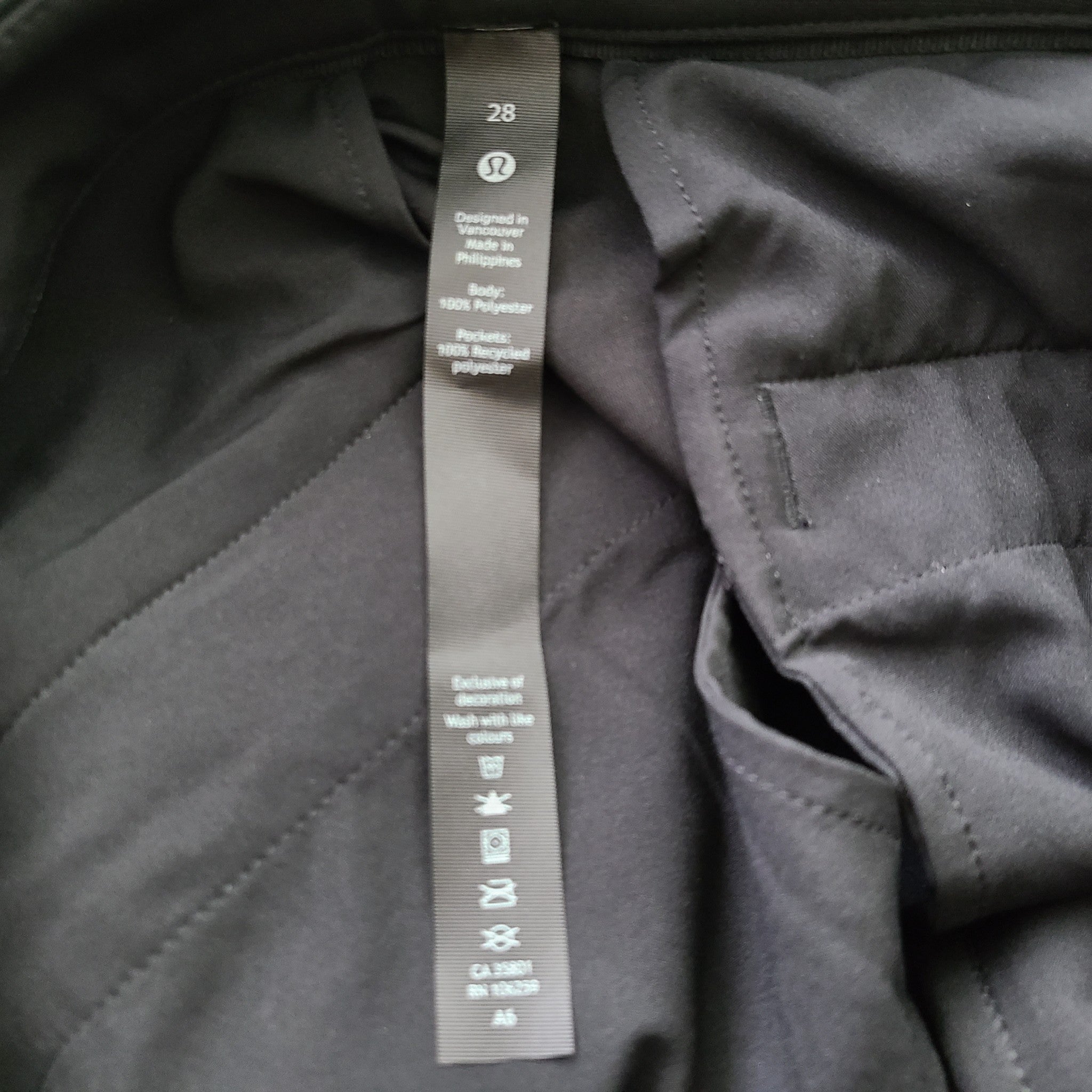 Lululemon Men's Commission Classic-Fit Short 9" *Warpstreme Black Sz 28