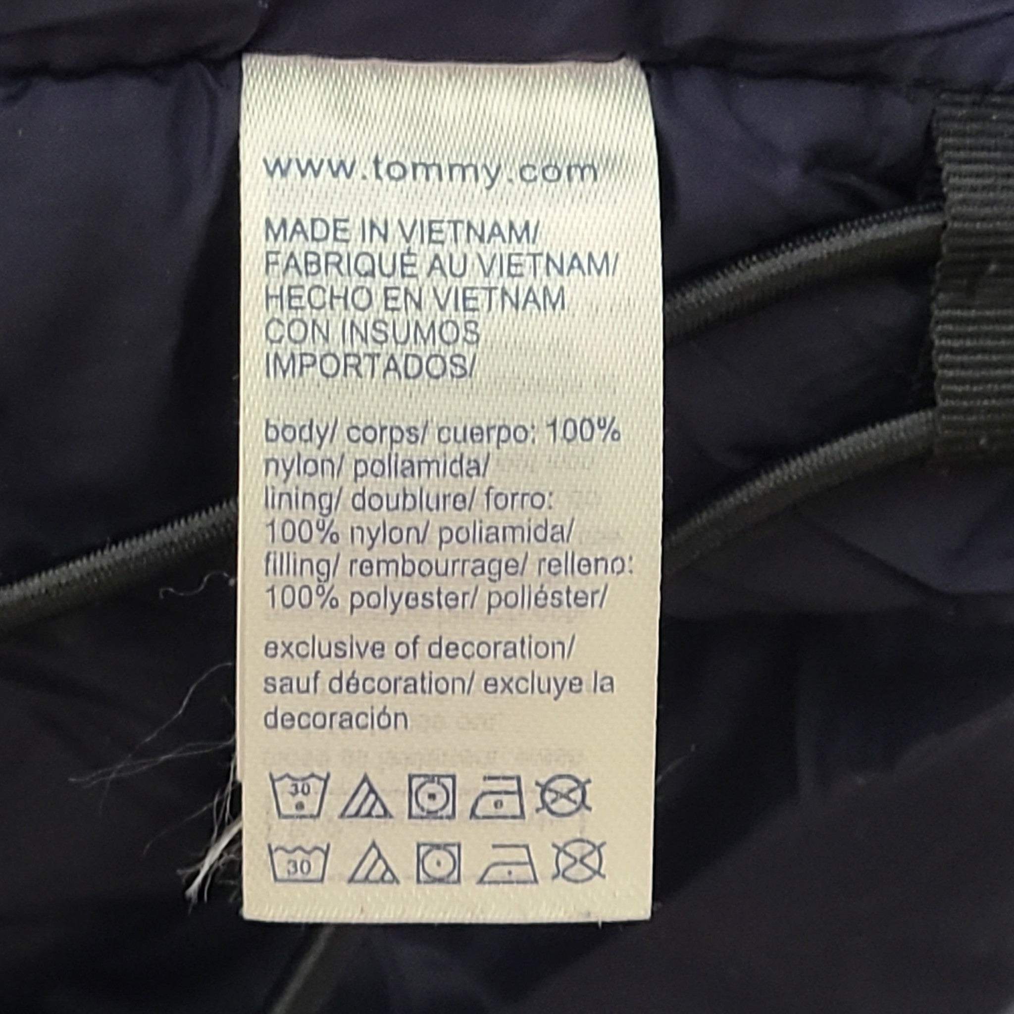 Tommy Hilfiger Men's Warm Insulated Jacket Water Resistant Hooded Navy Blue S