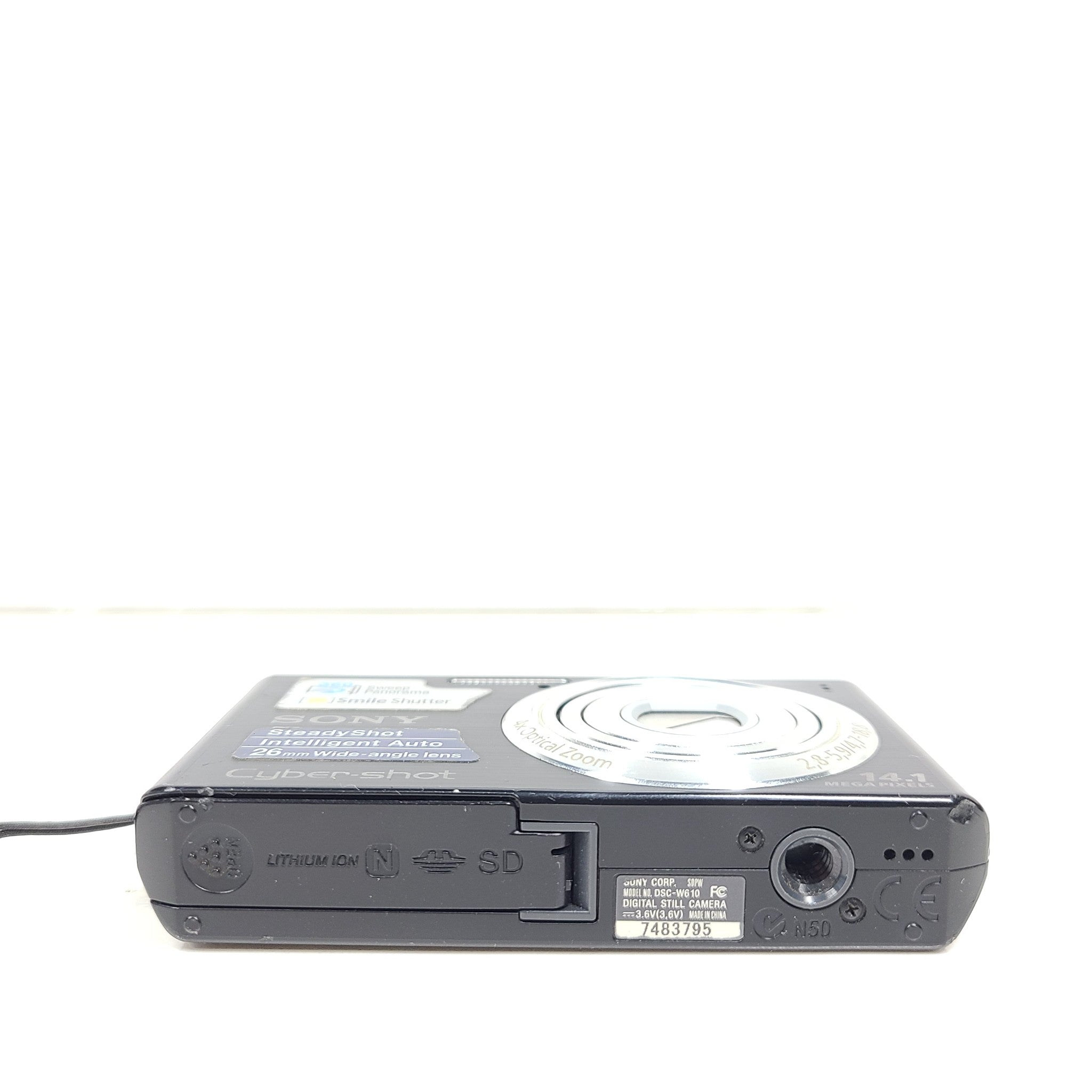 Sony Cyber-shot DSC-W610 14.1MP Digital Camera - Black + Charger + 8GB + Case