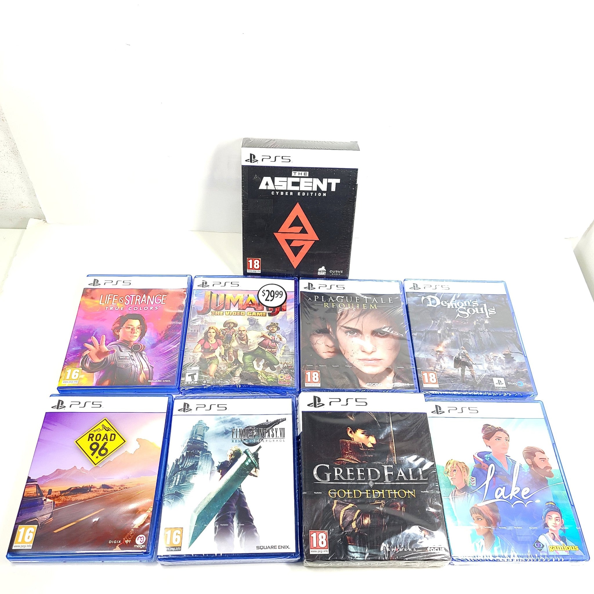 9 x Bundle PS5 PlayStation 5 Ascent Greedfall Lake Final Fantasy CIB Sealed