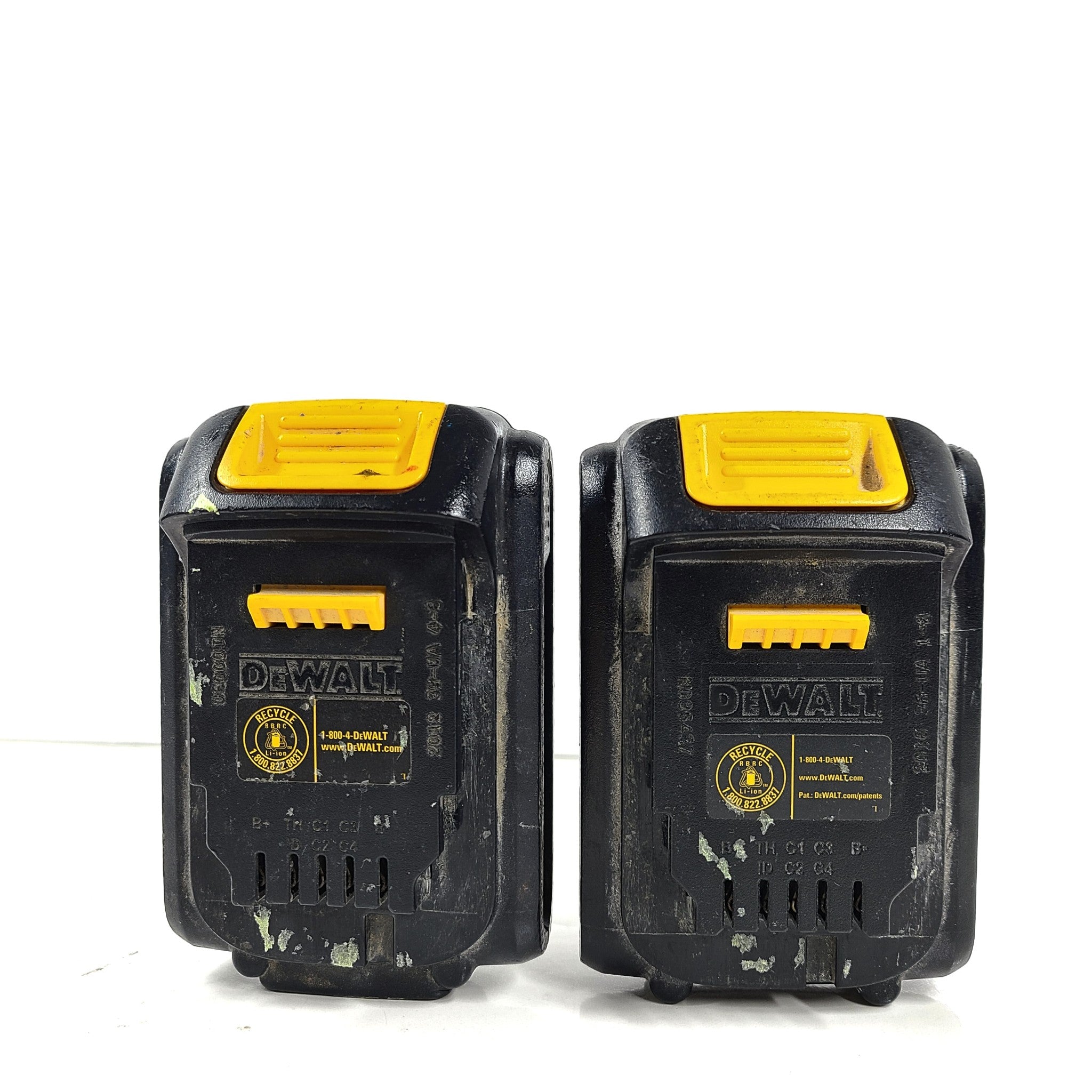 2x OEM DEWALT DCB201 20v 1.5Ah 30Wh Max Lithium Ion Batteries