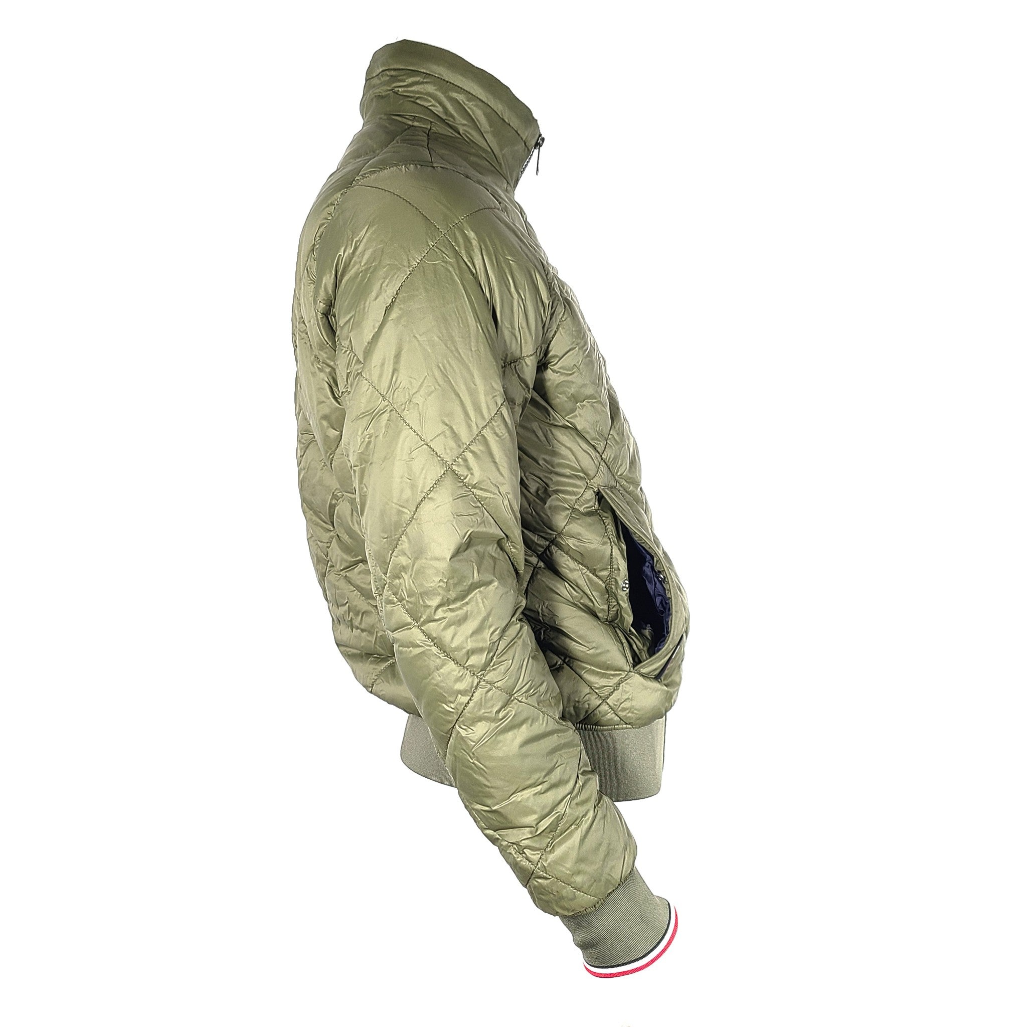 Tommy Hilfiger Men's Hooded Diamond Quilted Jacket Olive Green Sz XS
