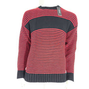 Diesel Men's K-Ballis Knit Sweater Striped Formula Red Black 'Only the Brave' S