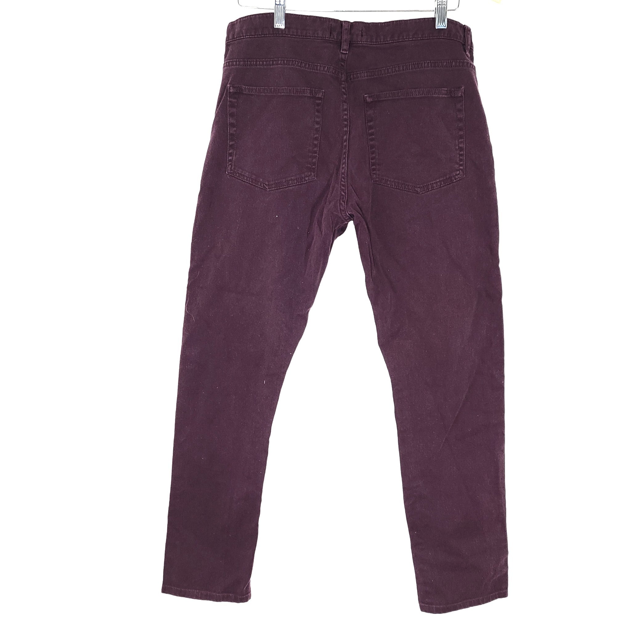 The Kooples Men's Fitted Jeans Button Fly Stretch Denim Pants Purple Sz 34