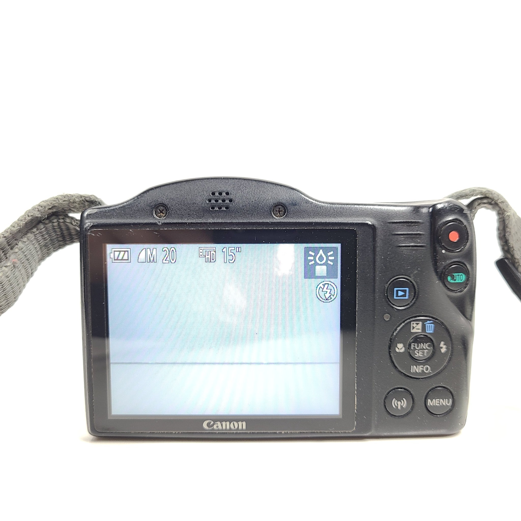 Canon PowerShot SX430 IS 20.0MP Digital Bridge Camera + 32GB + Case NO CHARGER