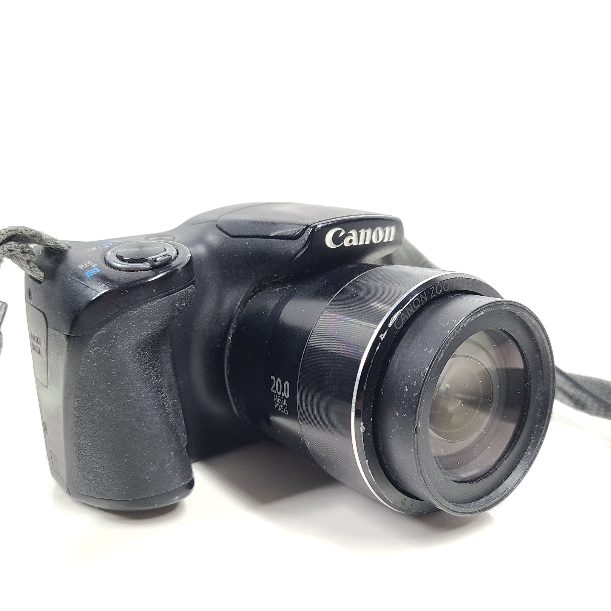 Canon PowerShot SX430 IS 20.0MP Digital Bridge Camera + 32GB + Case NO CHARGER
