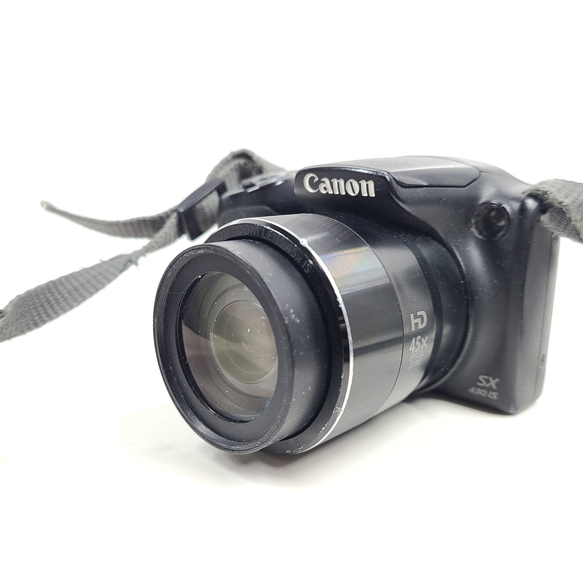 Canon PowerShot SX430 IS 20.0MP Digital Bridge Camera + 32GB + Case NO CHARGER