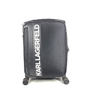 Karl Lagerfeld Paris 22" Logo Carry-On Spinner Softshell Suitcase Luggage Black