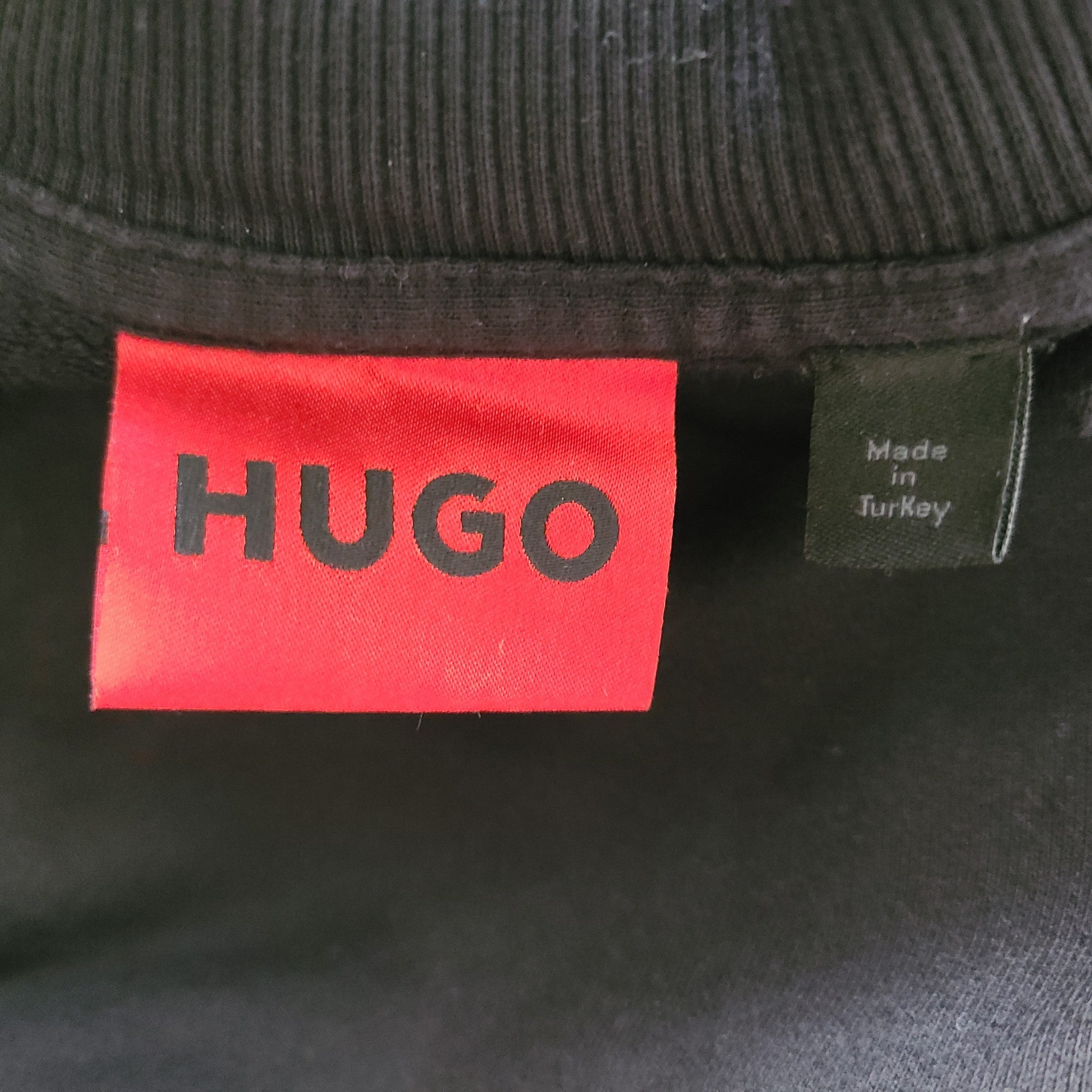 Hugo Boss Men's Tracksuit Set Sweatshirt & Pants Logo Print Cotton Black Sz L