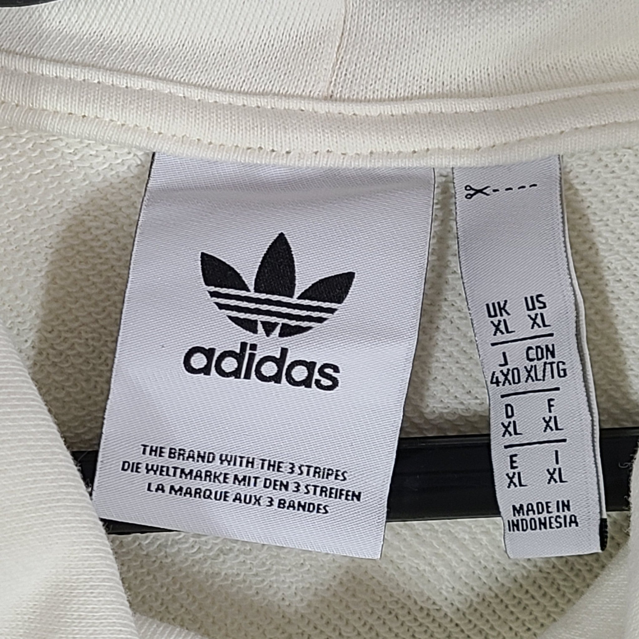 Adidas Originals Unisex Love Unites Hoodie H43970 Stretch Soft Ivory White Sz XL
