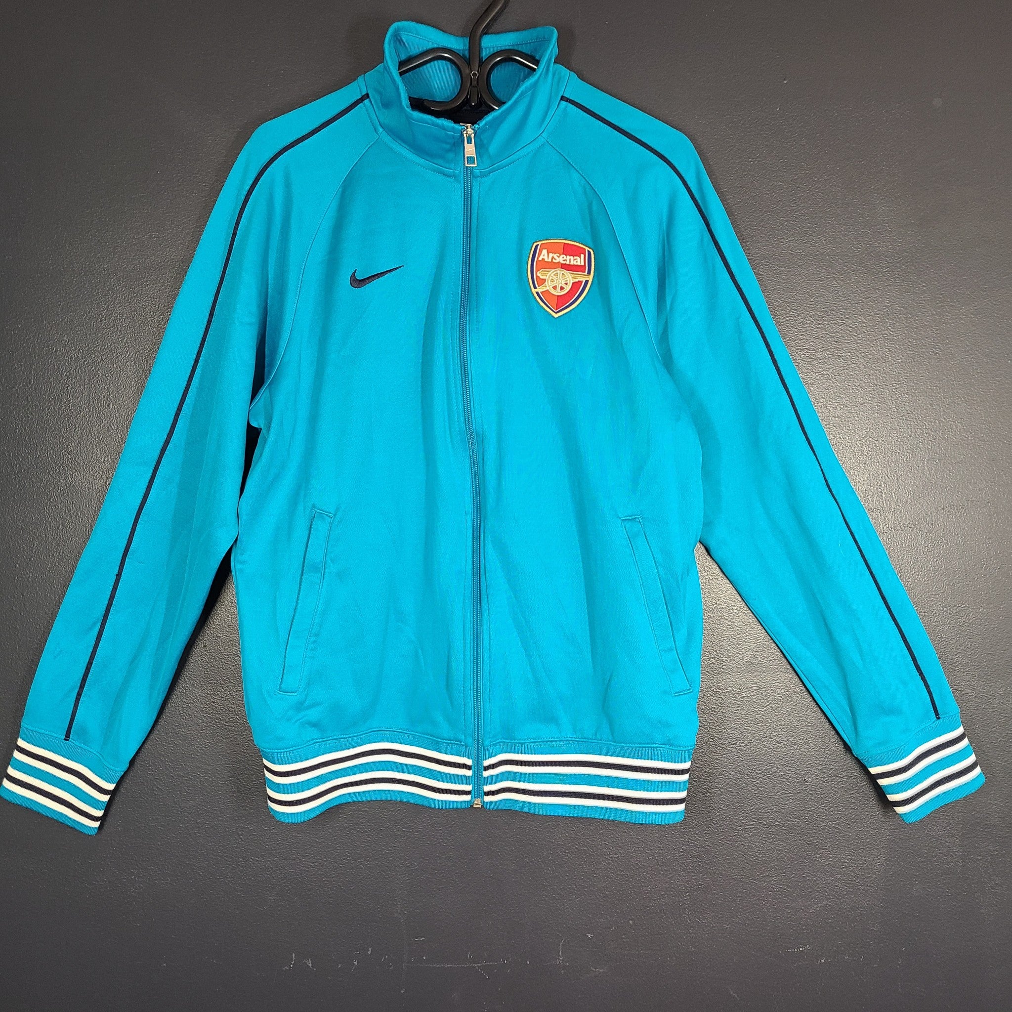 Nike Men's Arsenal London Away Soccer Track Jacket Full Zip Long Sleeve Blue M
