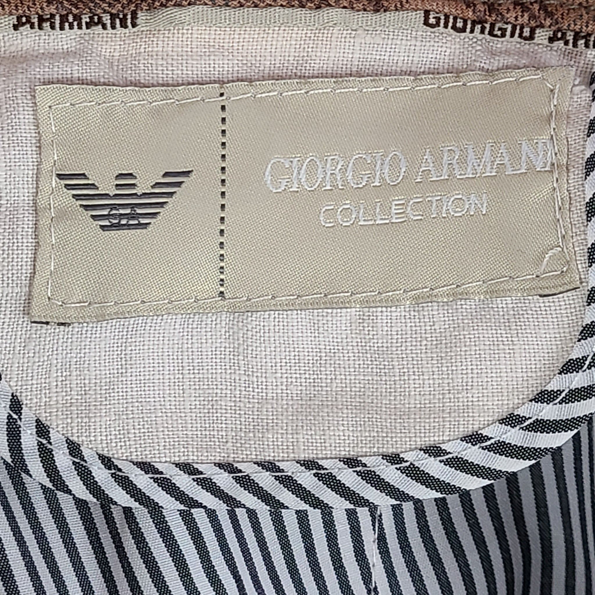 Giorgio Armani Men's Hemp Pants Trousers Breathable Made in Italy Beige Sz 36