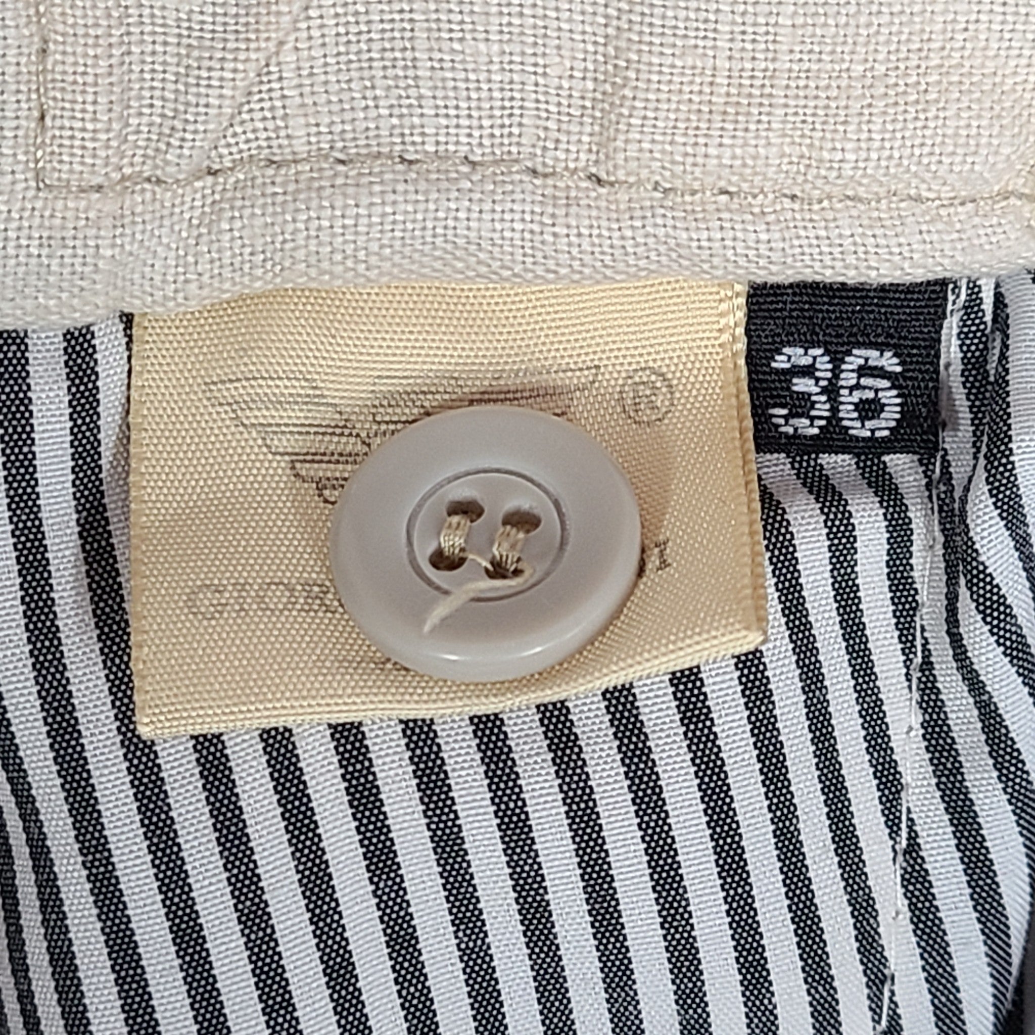 Giorgio Armani Men's Hemp Pants Trousers Breathable Made in Italy Beige Sz 36